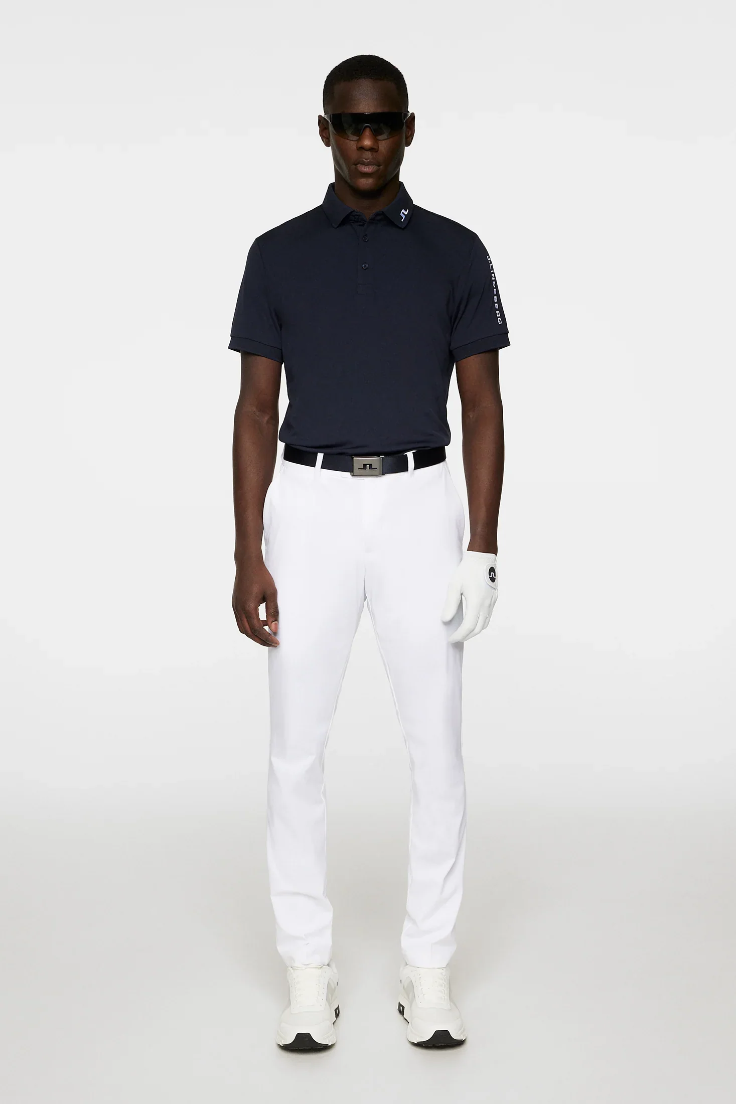 J.LINDEBERG Tour Tech Golf Polo Shirt – Men’s – Navy - Image 6