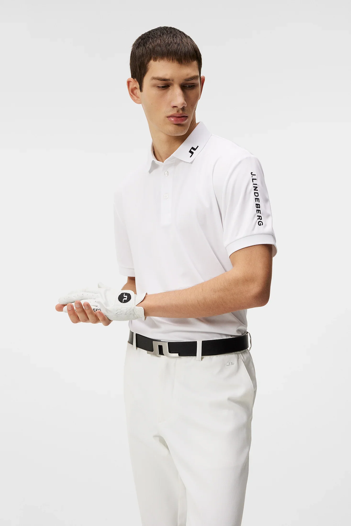 J.LINDEBERG Tour Tech Golf Polo Shirt – Men’s – White - Image 2