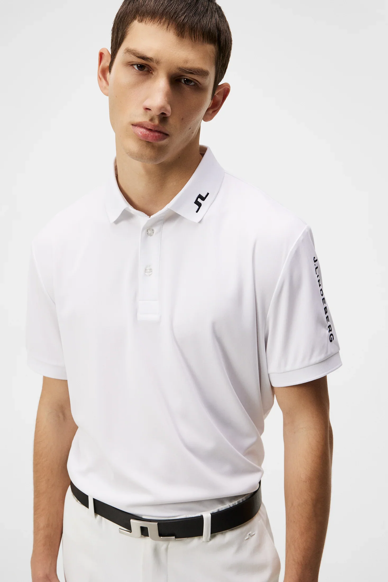 J.LINDEBERG Tour Tech Golf Polo Shirt – Men’s – White - Image 4