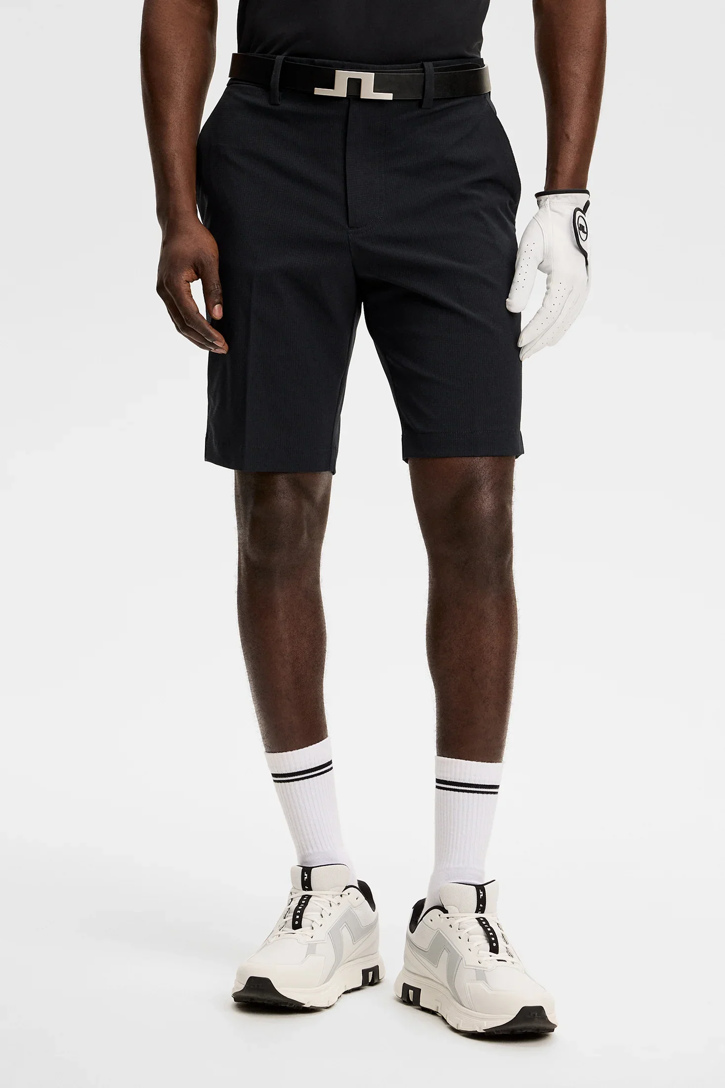J.LINDEBERG Vent Golf Shorts – Men’s Lightweight Performance – Black - Image 2