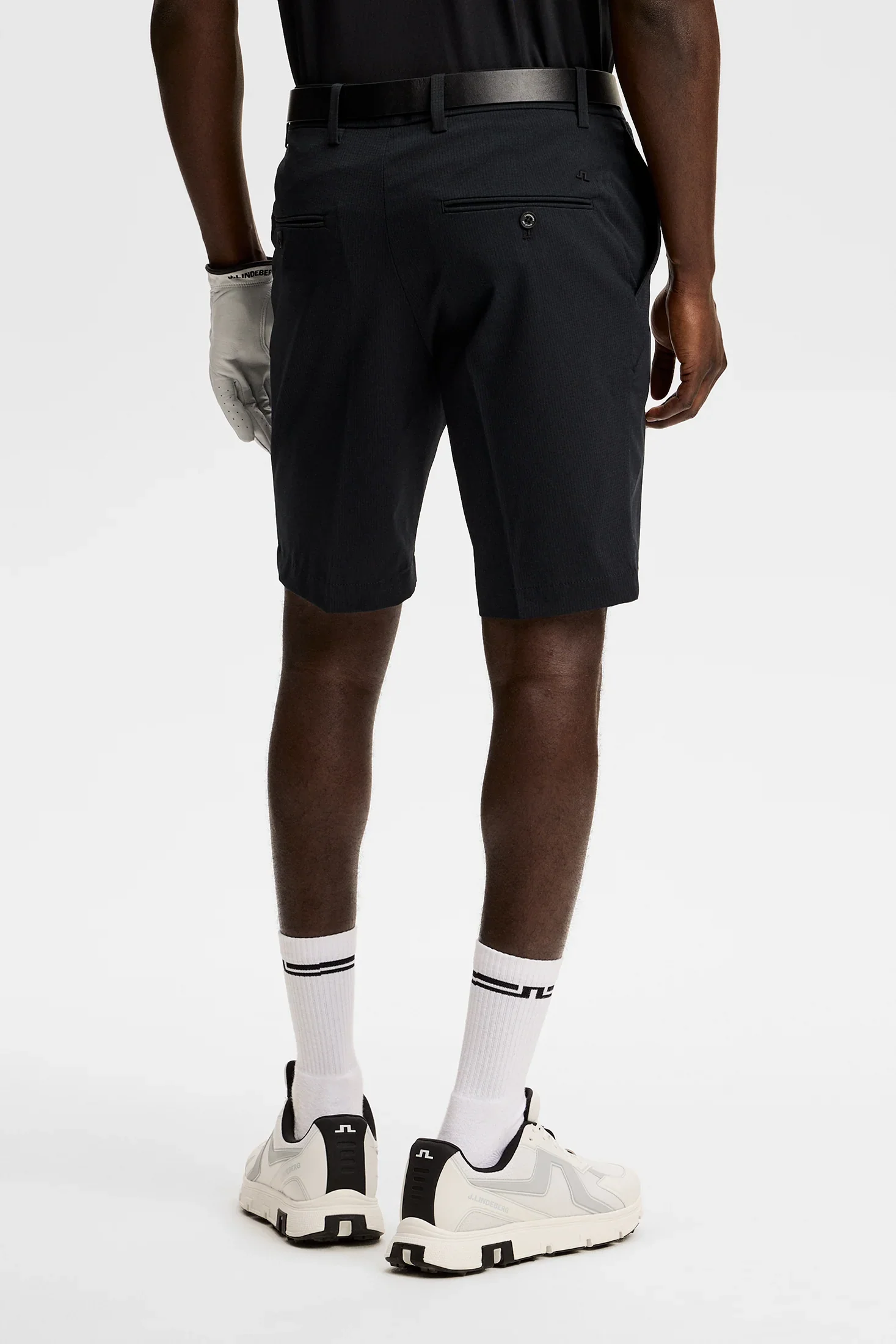 J.LINDEBERG Vent Golf Shorts – Men’s Lightweight Performance – Black - Image 5