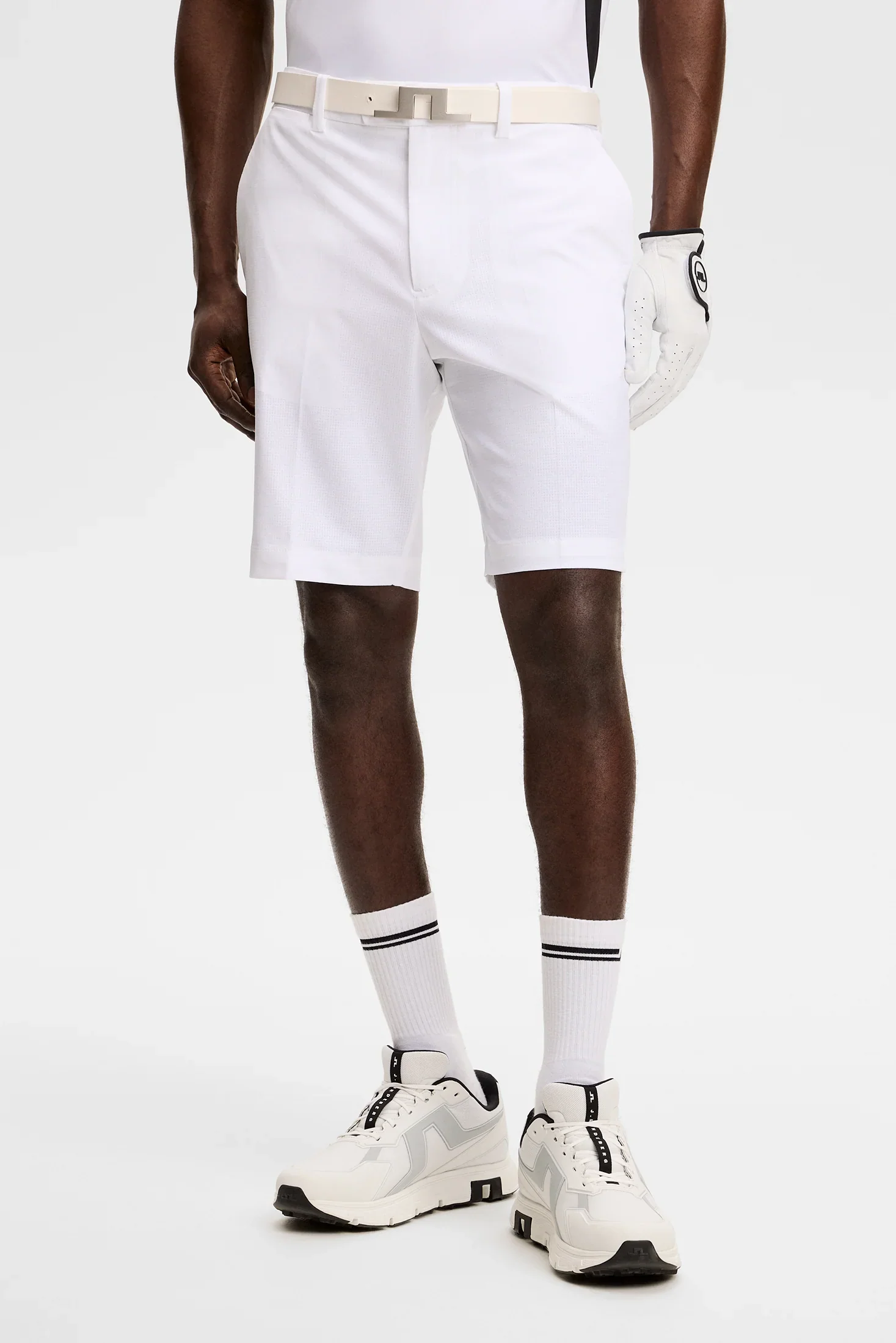 J.LINDEBERG Vent Golf Shorts – Men’s Lightweight Performance – White - Image 2