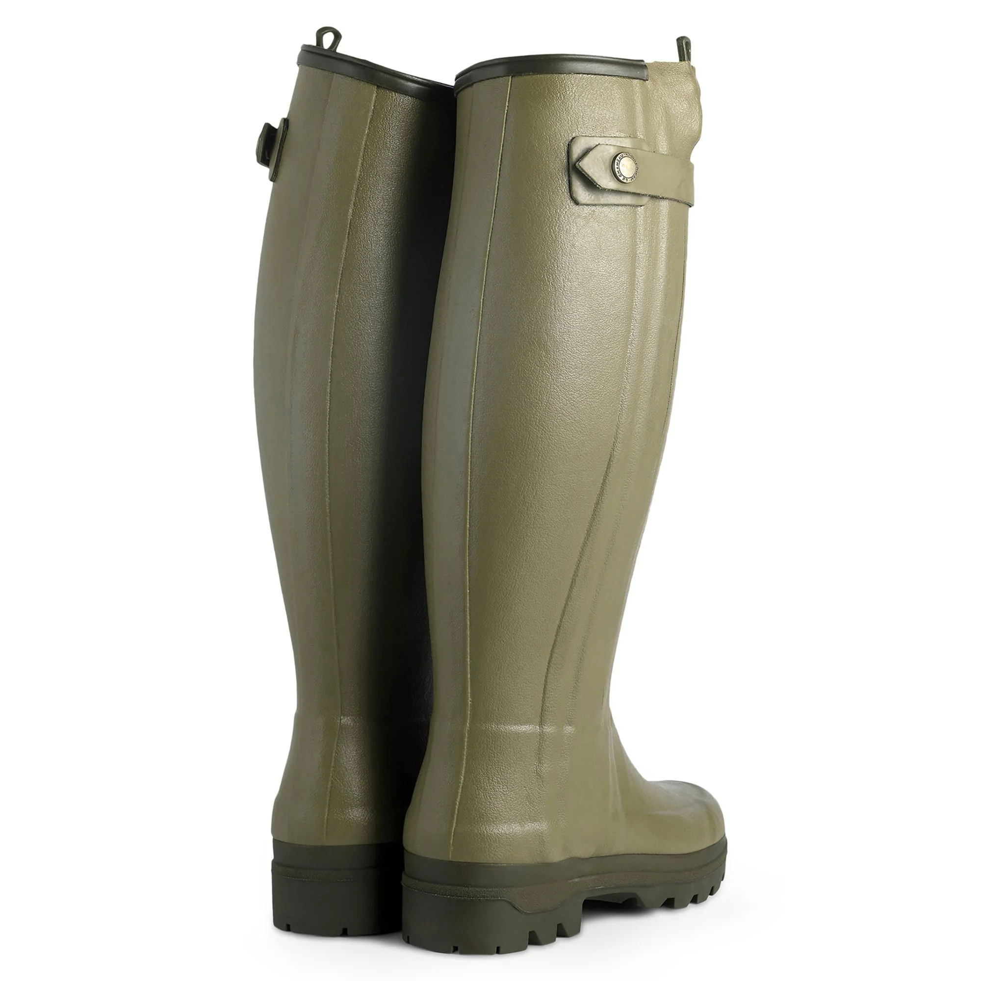 LE CHAMEAU Chasseur Boots - Ladies Leather Lined Full Zip - Iconic Green - Image 3