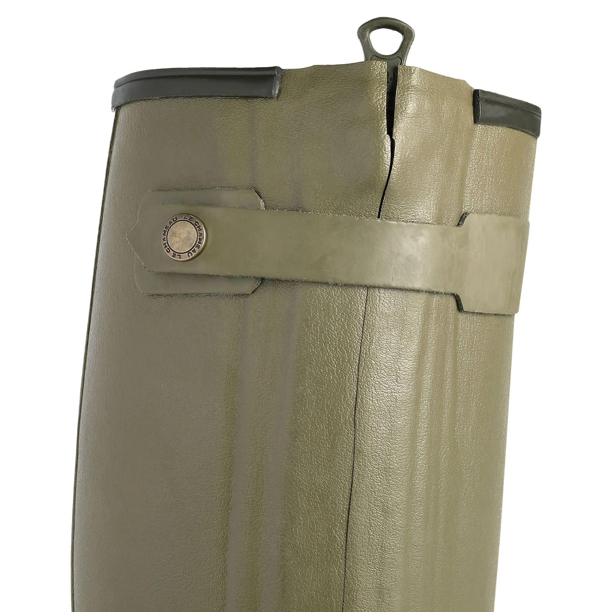 LE CHAMEAU Chasseur Boots - Ladies Leather Lined Full Zip - Iconic Green - Image 4