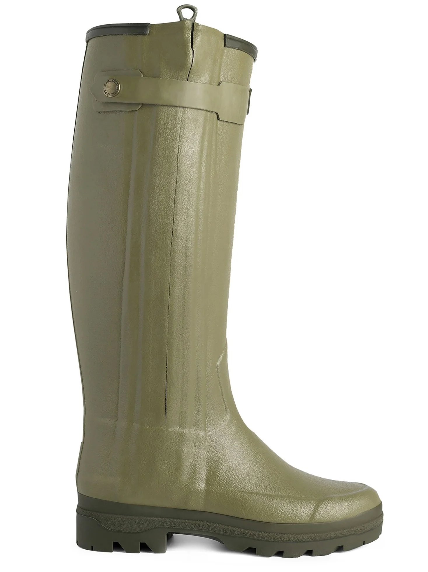 LE CHAMEAU Chasseur Boots - Ladies Leather Lined Full Zip - Iconic Green - Image 7