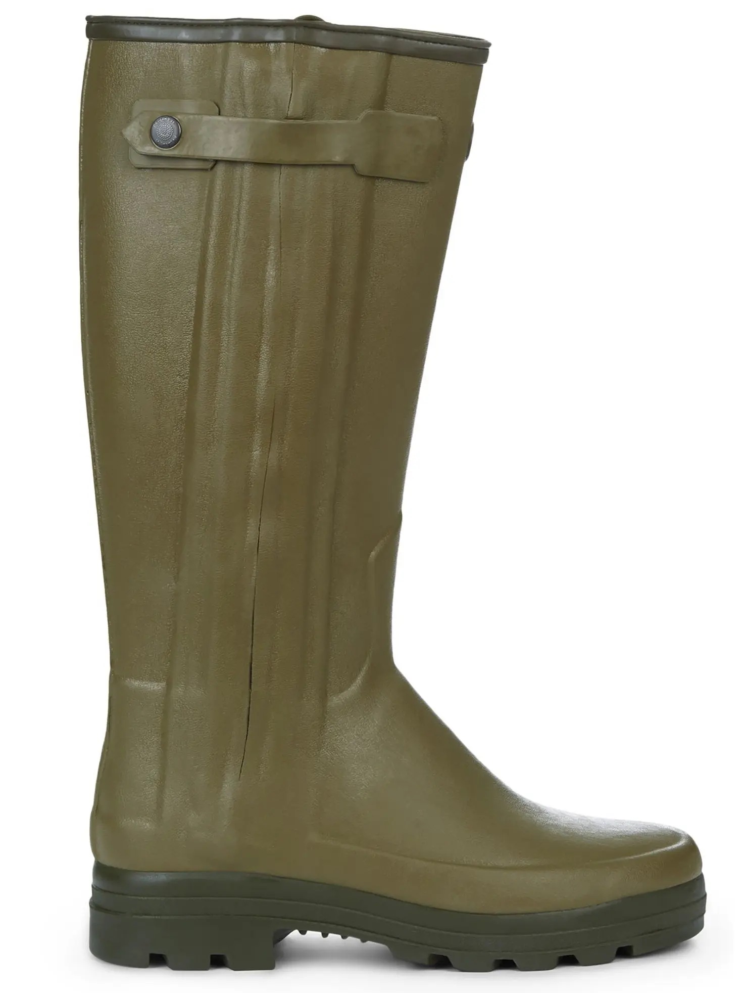 LE CHAMEAU Chasseur Boots - Mens Neoprene Lined Full Zip - Iconic Green - Image 3