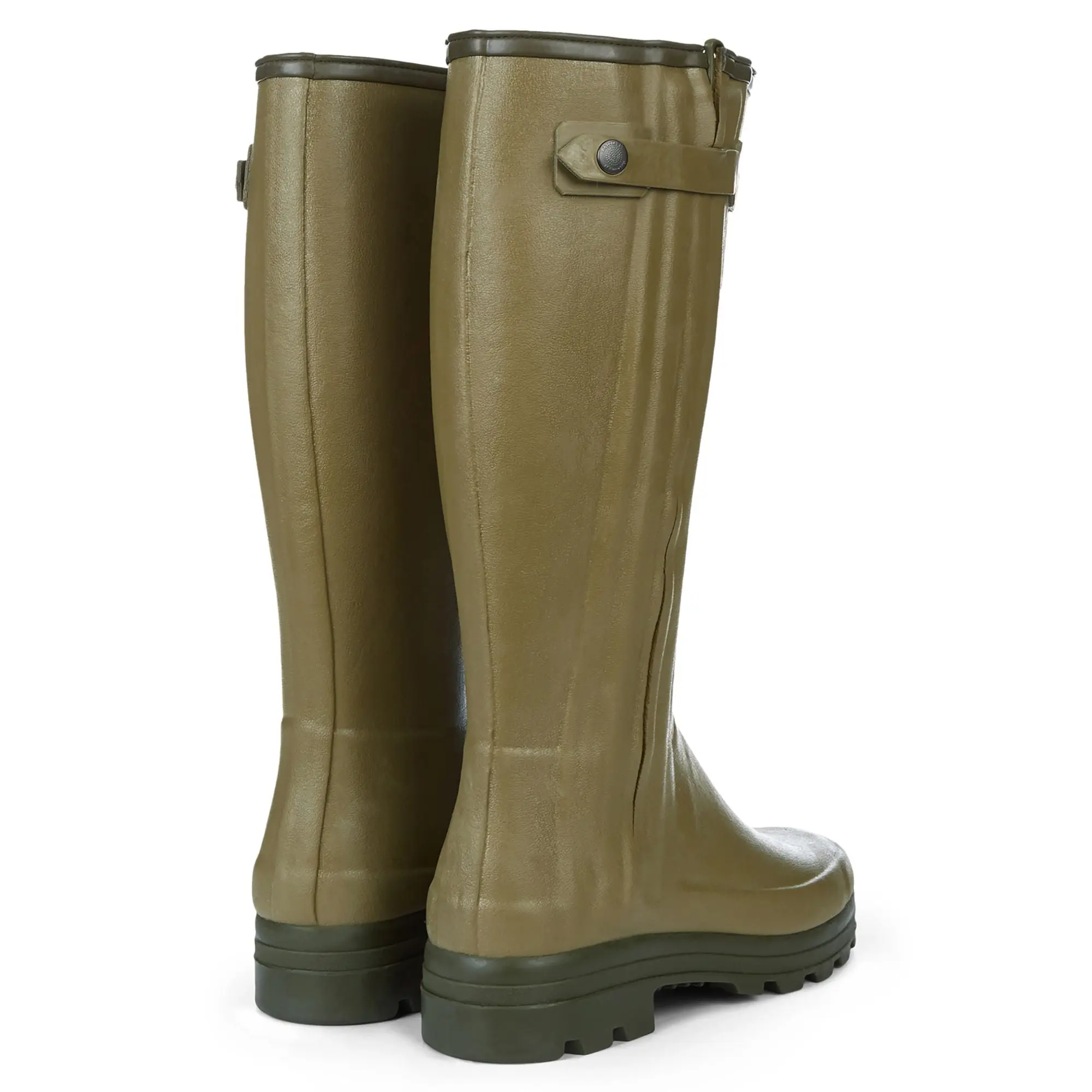 LE CHAMEAU Chasseur Boots - Mens Neoprene Lined Full Zip - Iconic Green - Image 4