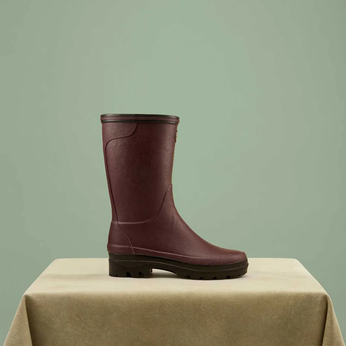 LE CHAMEAU Giverny Boots - Ladies Jersey Lined Bottillon - Cherry Red - Image 3