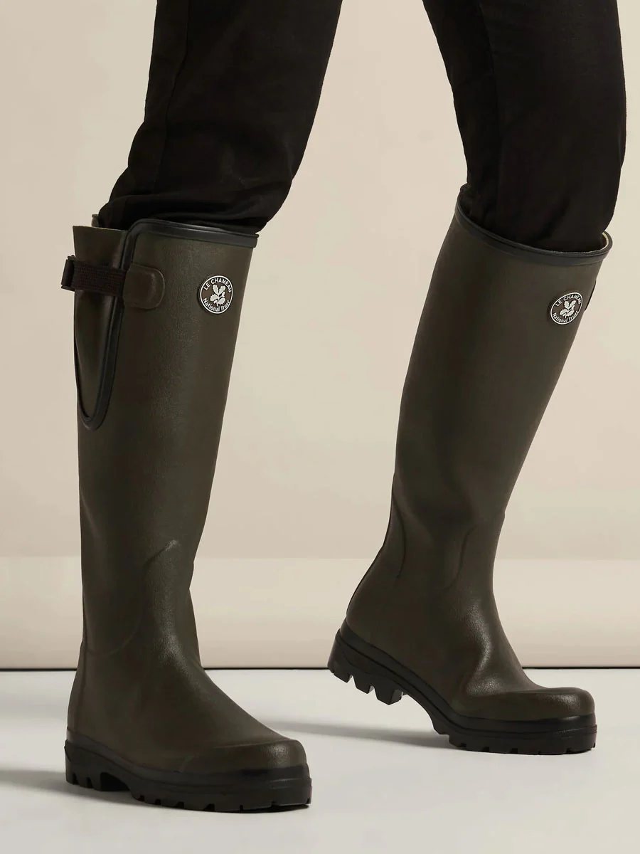 LE CHAMEAU x NATIONAL TRUST Vierzon Boots Ladies Jersey Lined - Oak Green - Image 3