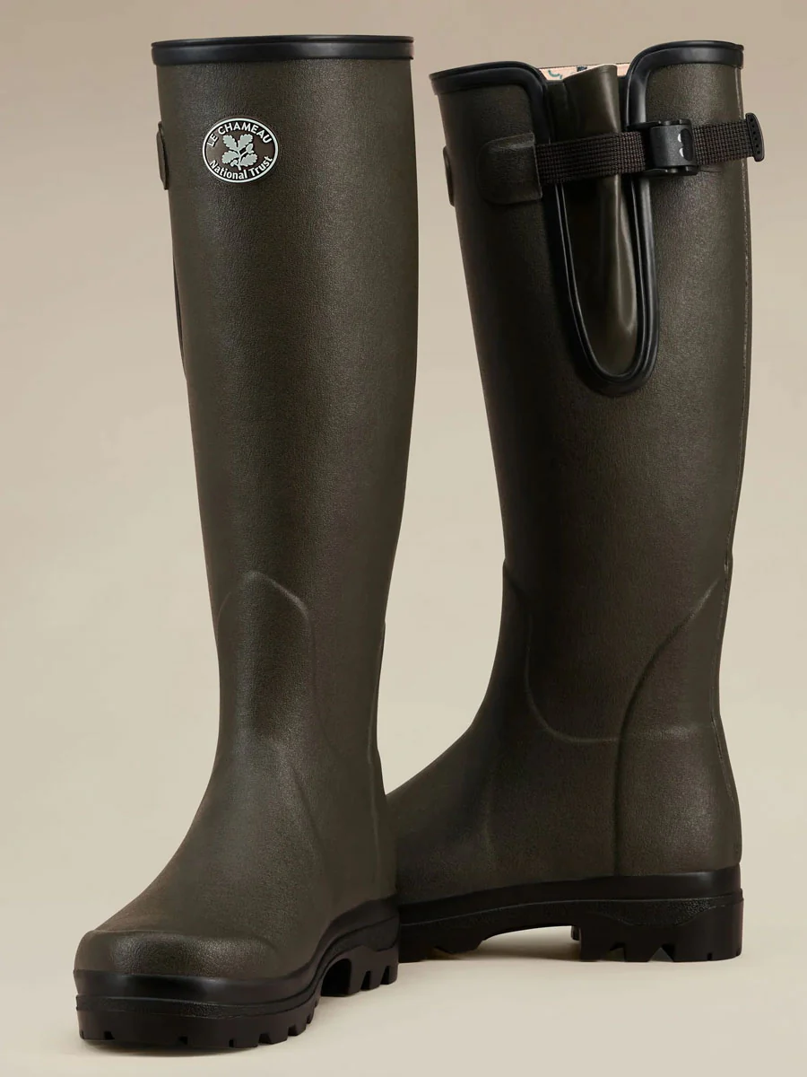LE CHAMEAU x NATIONAL TRUST Vierzon Boots Ladies Jersey Lined - Oak Green - Image 8