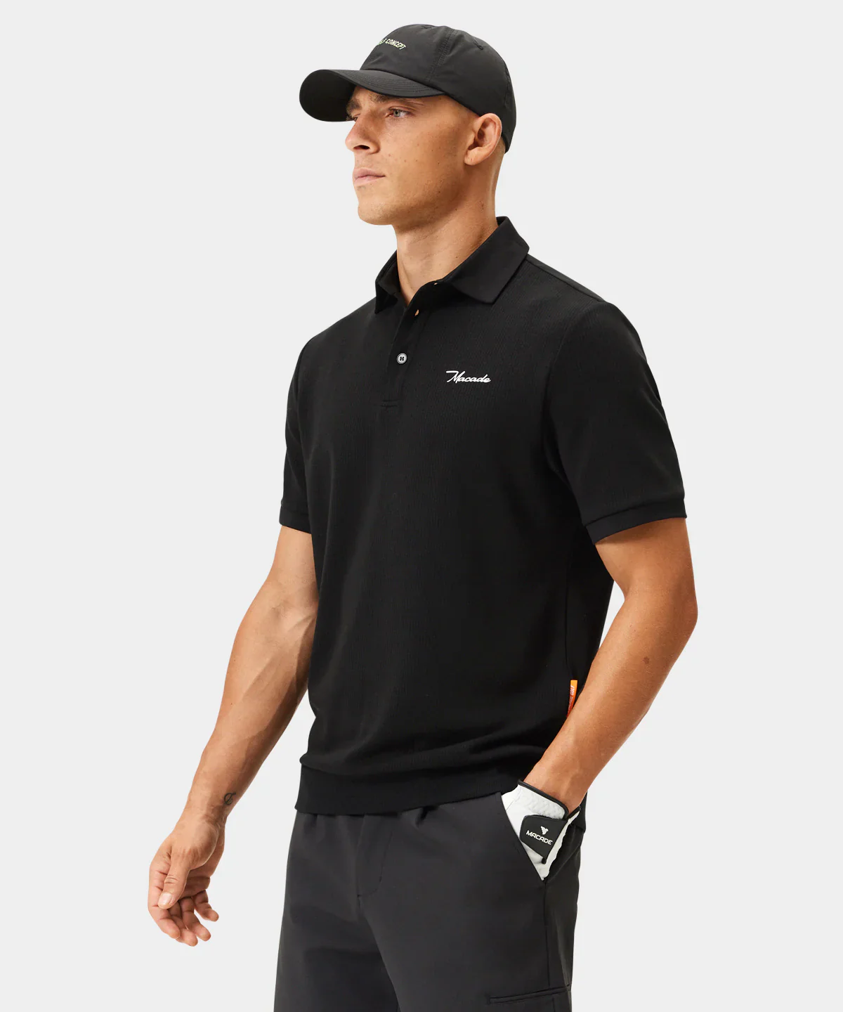 MACADE AR Tech Polo Shirt – Men's - Black - Image 3