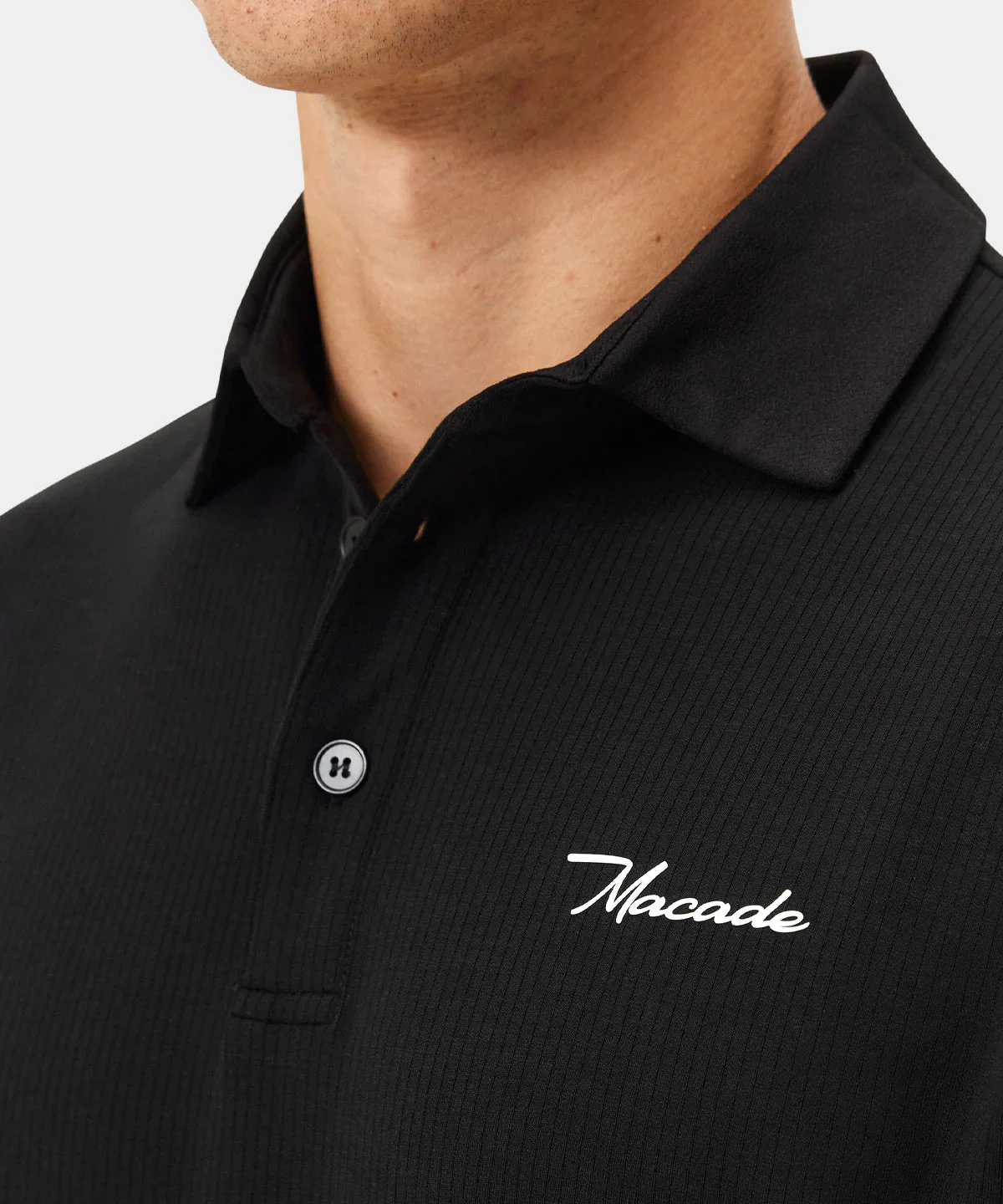 MACADE AR Tech Polo Shirt – Men's - Black - Image 6