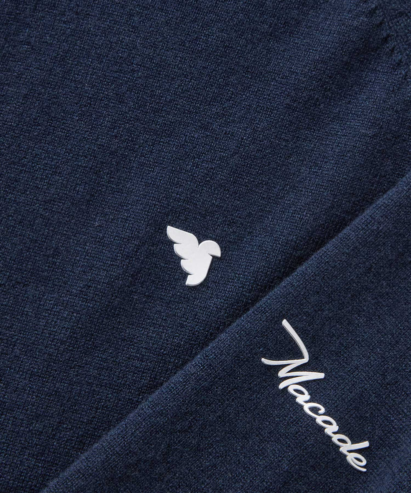 MACADE Bridge Merino Quarter Zip – Men's – Dark Blue - Image 3