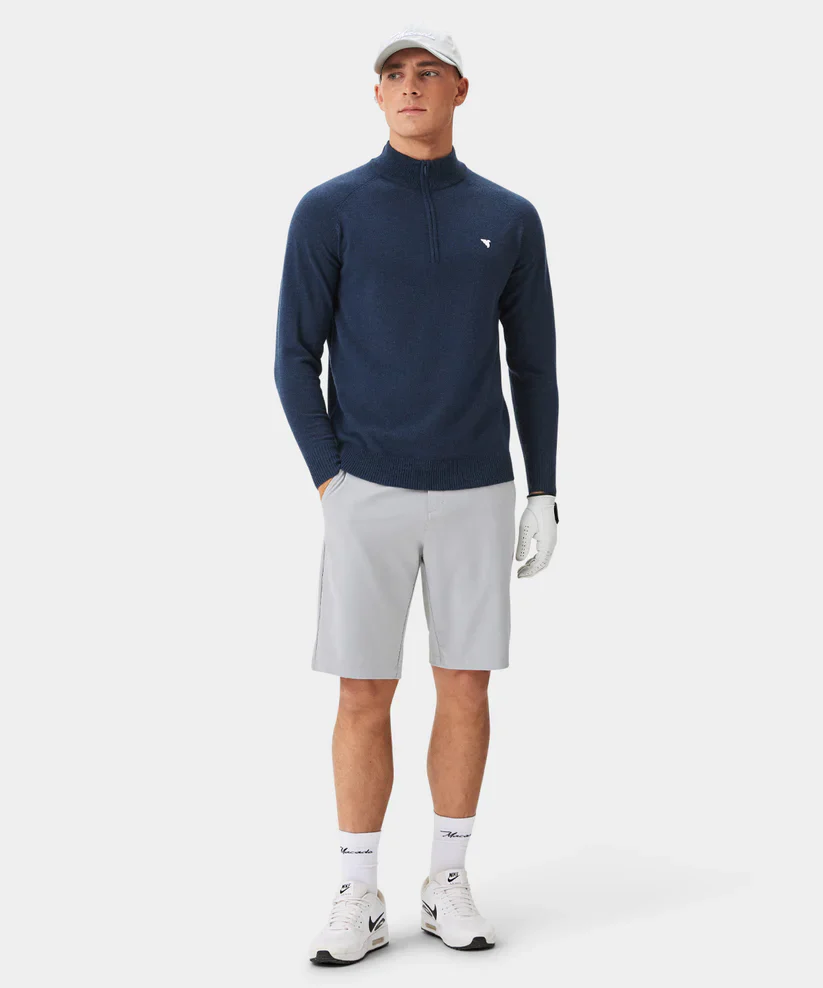 MACADE Bridge Merino Quarter Zip – Men's – Dark Blue - Image 6