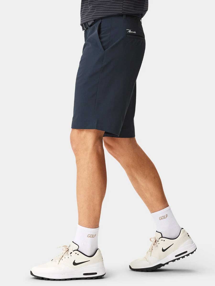 MACADE Men’s Four-Way Stretch Golf Shorts – Tapered Performance Fit – Navy - Image 3