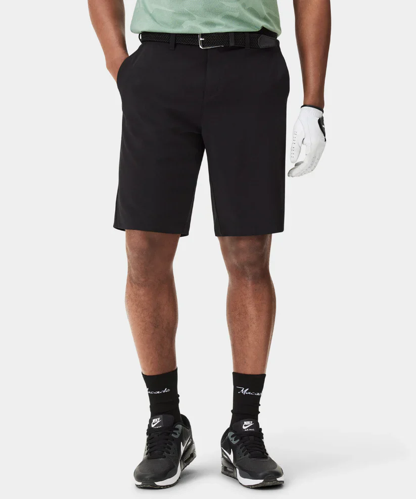 MACADE Men’s Lightweight Golf Shorts – Four-Way Stretch – Black
