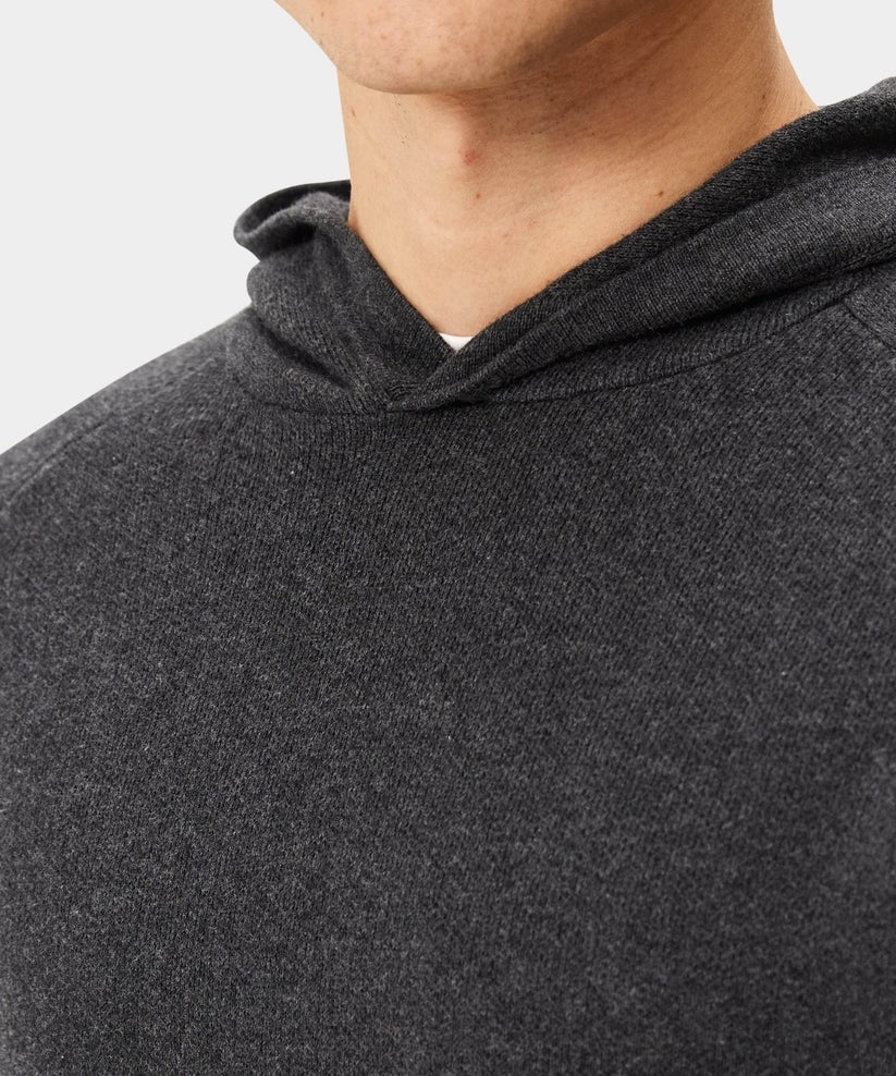 30% OFF - MACADE Men’s Tech Knit Golf Hoodie – Cotton Cashmere Blend – Dark Grey - Size: MEDIUM - Image 4