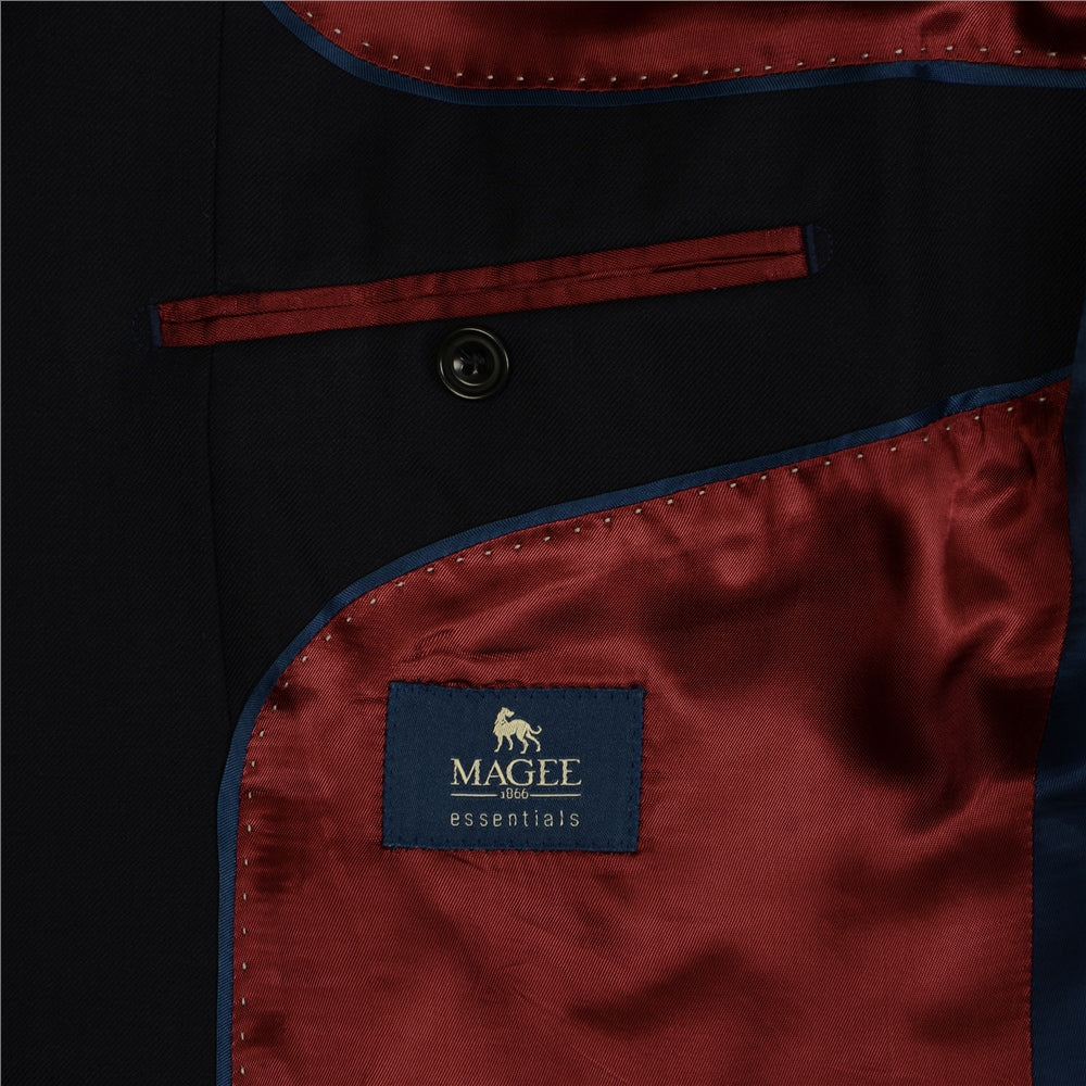 MAGEE Blazer - Mens Nice Classic Fit Single Breasted - Navy - Image 6
