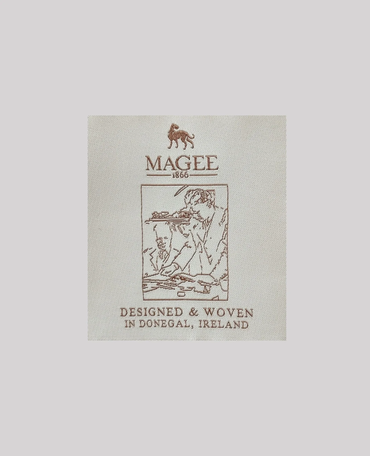 MAGEE Tweed Jacket - Mens Clady - Blue Twill With Rust, Navy & Plum Check - Image 6