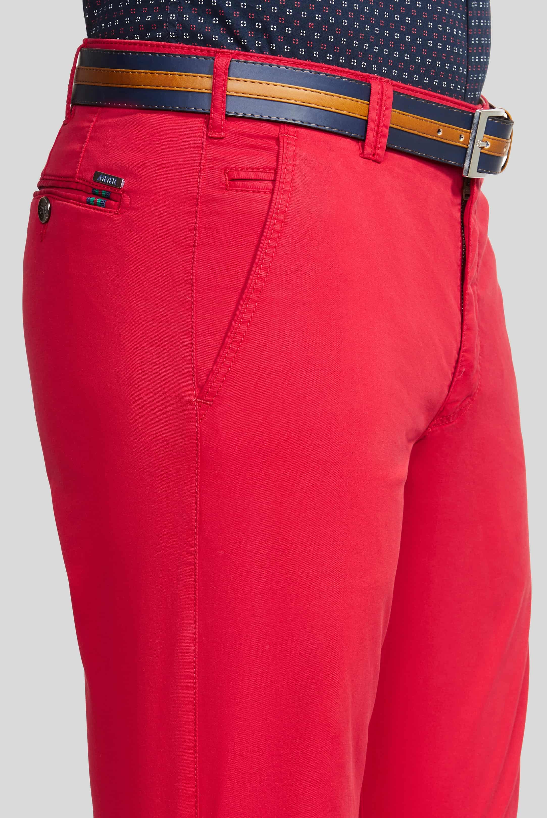 MEYER B-Palma Shorts - Men's Cotton Twill - Red - Image 3