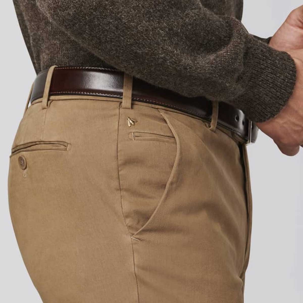 MEYER Belt - 603 Stretch Leather - Brown - Image 2