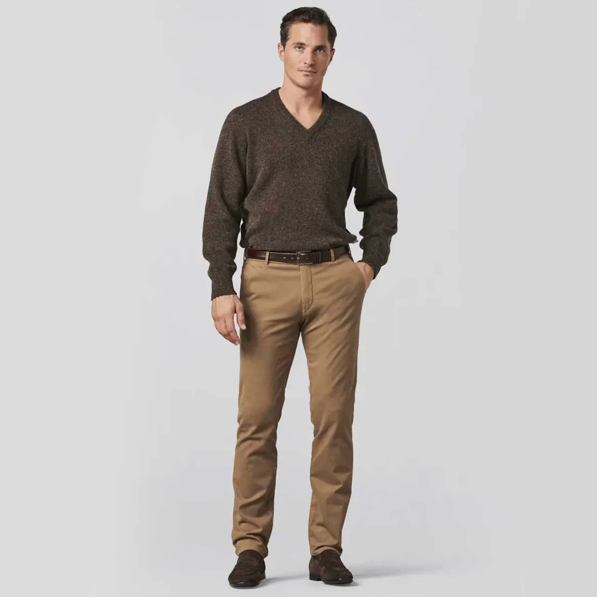 MEYER Belt - 603 Stretch Leather - Brown - Image 3