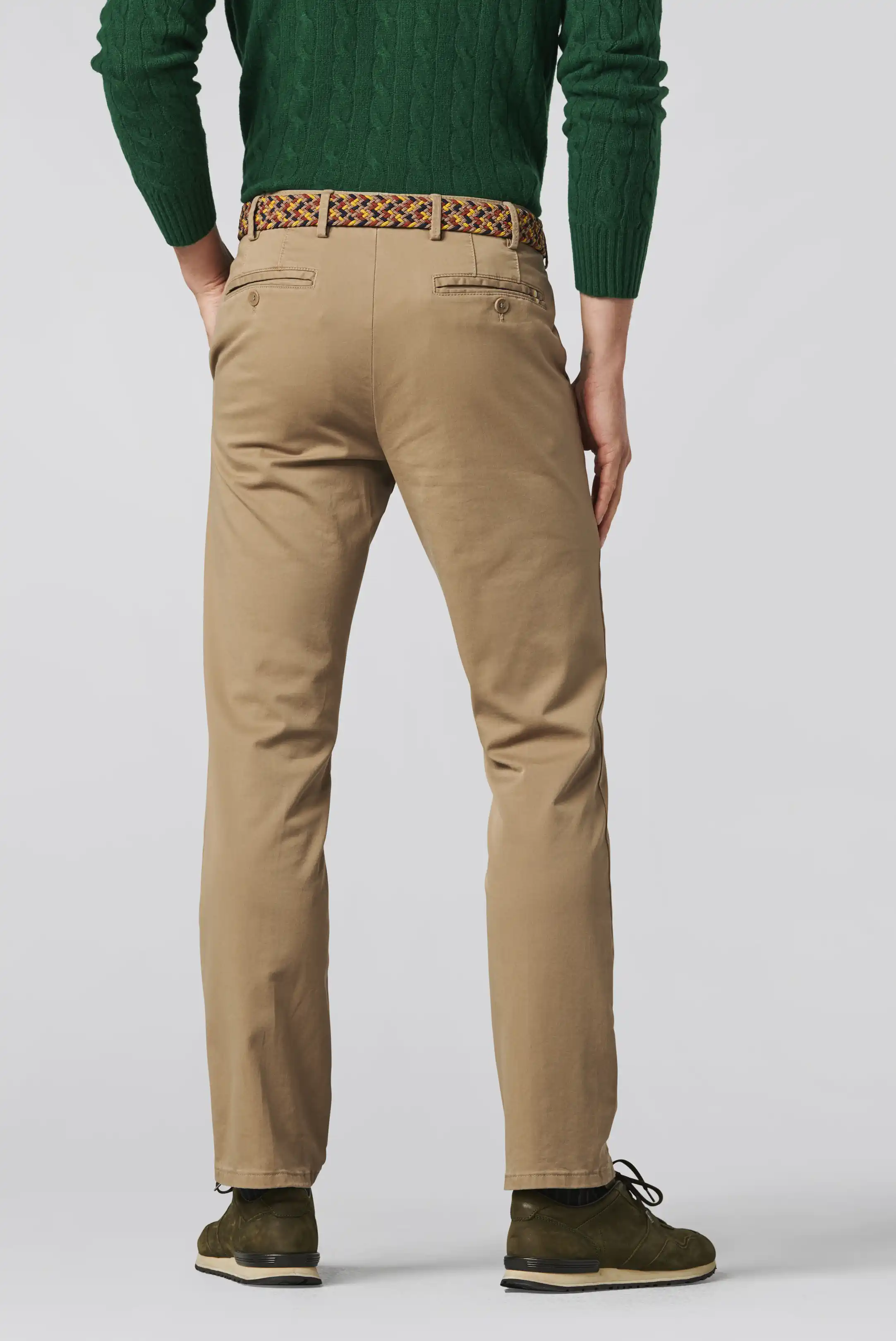MEYER Oslo Trousers - 316 Luxury Cotton Chinos - Camel - Image 3