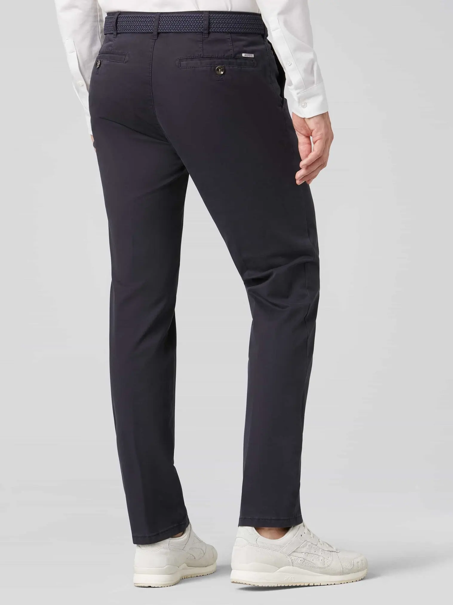 MEYER Roma Trousers - 3001 Light-Weight Cotton Chinos - Navy - Image 3