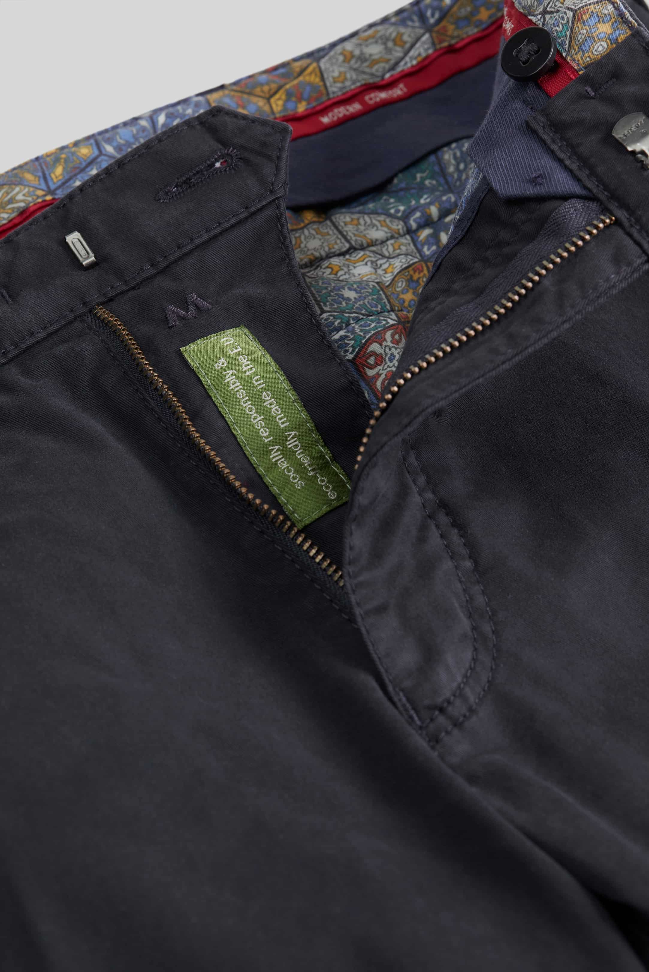 MEYER Roma Trousers - 3001 Light-Weight Cotton Chinos - Navy - Image 5