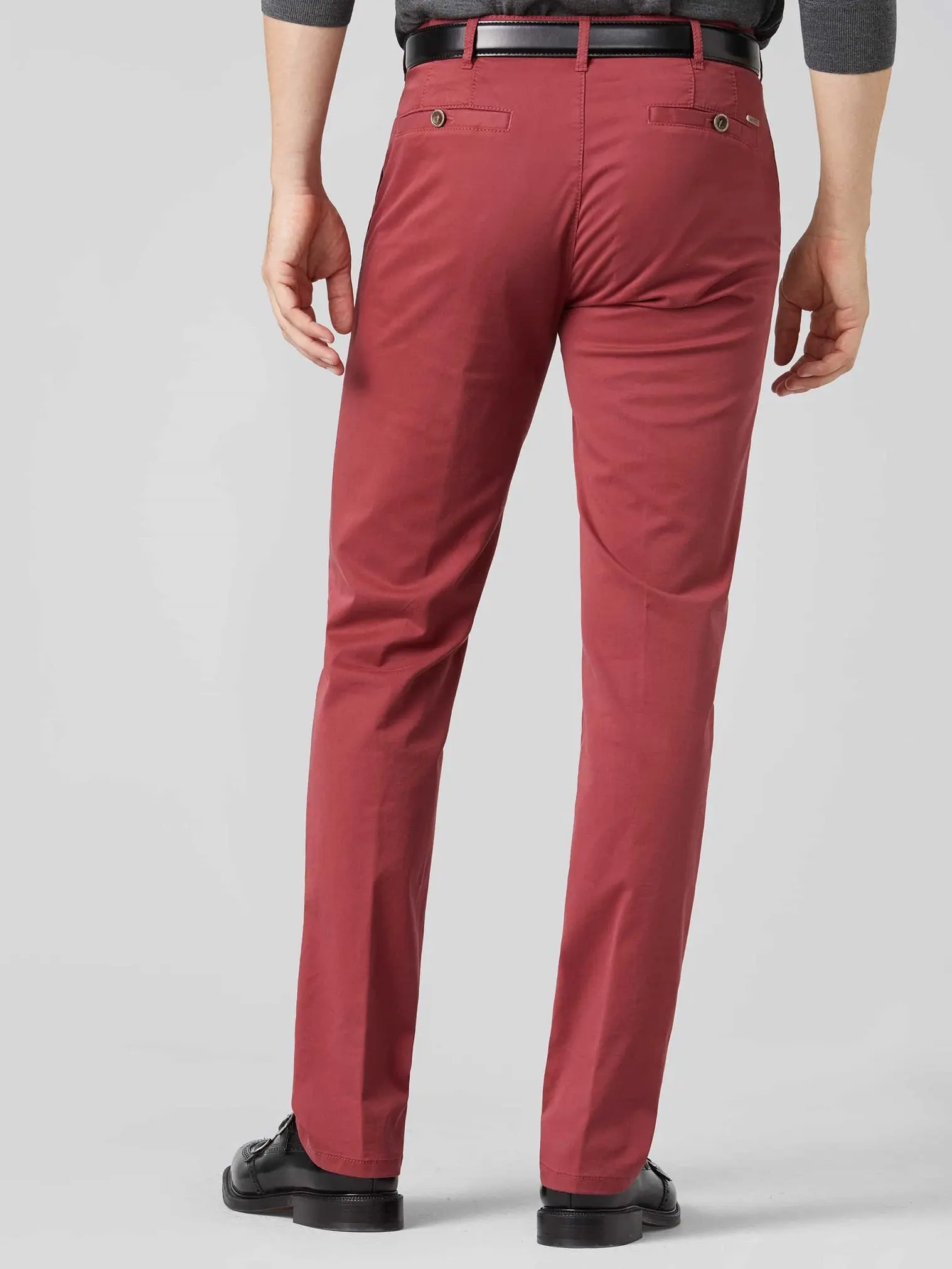 MEYER Roma Trousers - 3001 Light-Weight Cotton Chinos - Red - Image 5