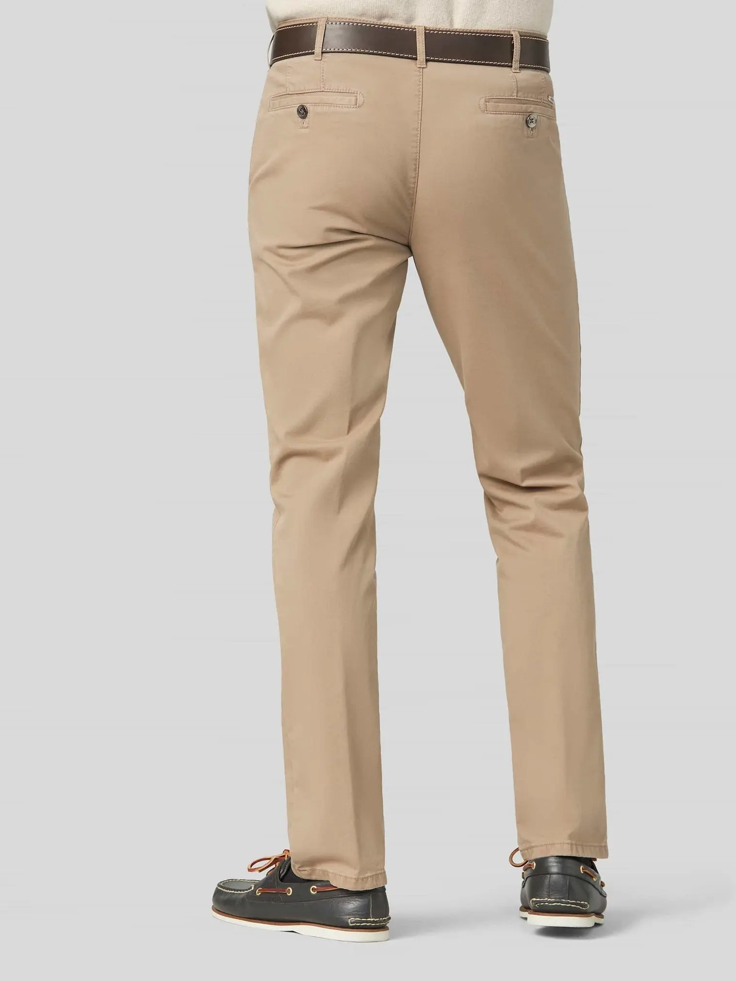 MEYER Roma Trousers - 316 Luxury Cotton Chinos - Beige - Image 3