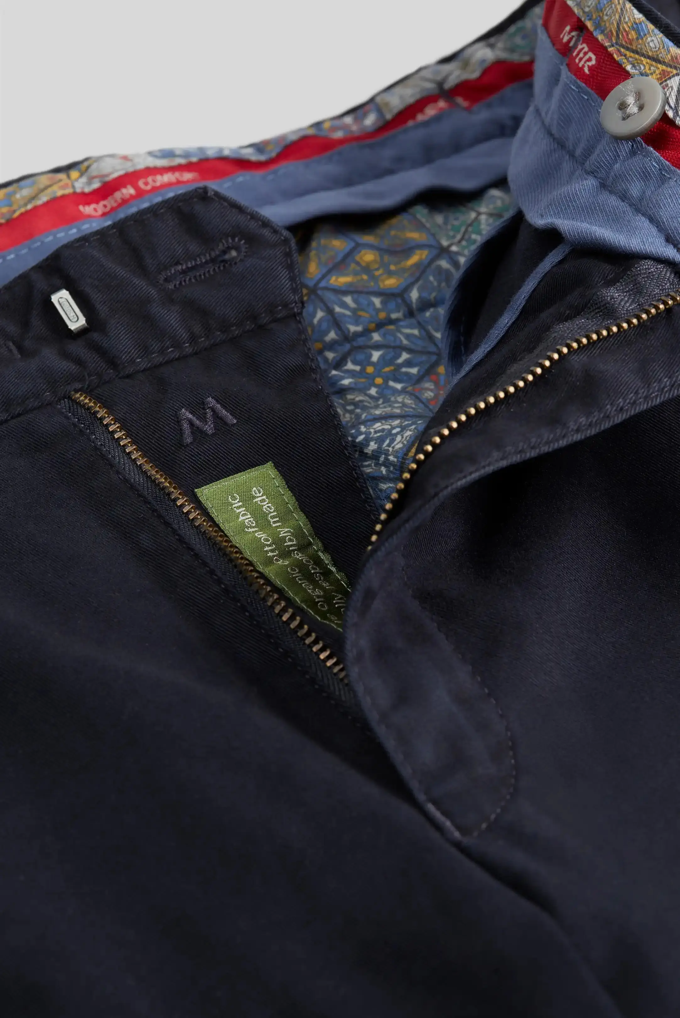MEYER Roma Trousers - 316 Luxury Cotton Chinos - Navy - Image 6