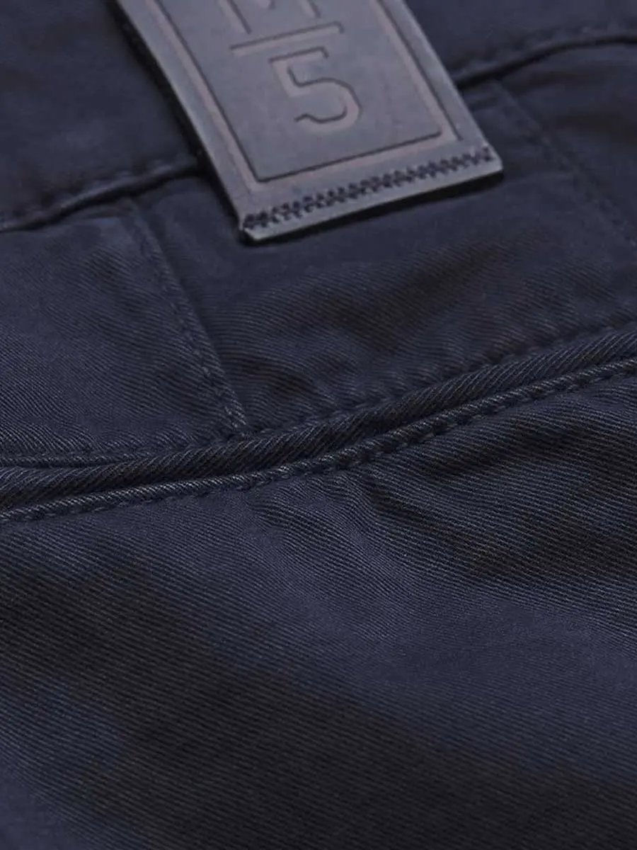 MEYER M5 6001 Organic Cotton Comfort Stretch Chinos - Navy - Image 4