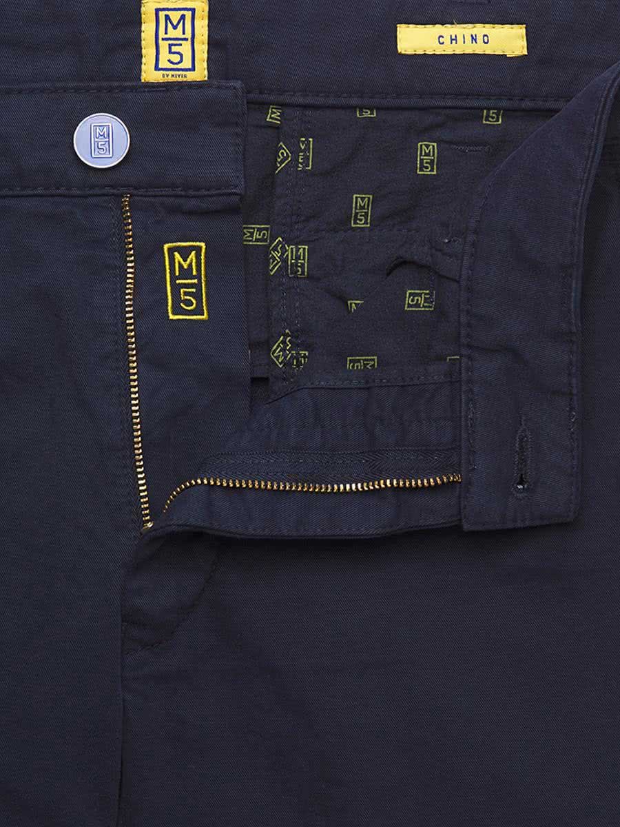MEYER M5 6001 Organic Cotton Comfort Stretch Chinos - Navy - Image 5