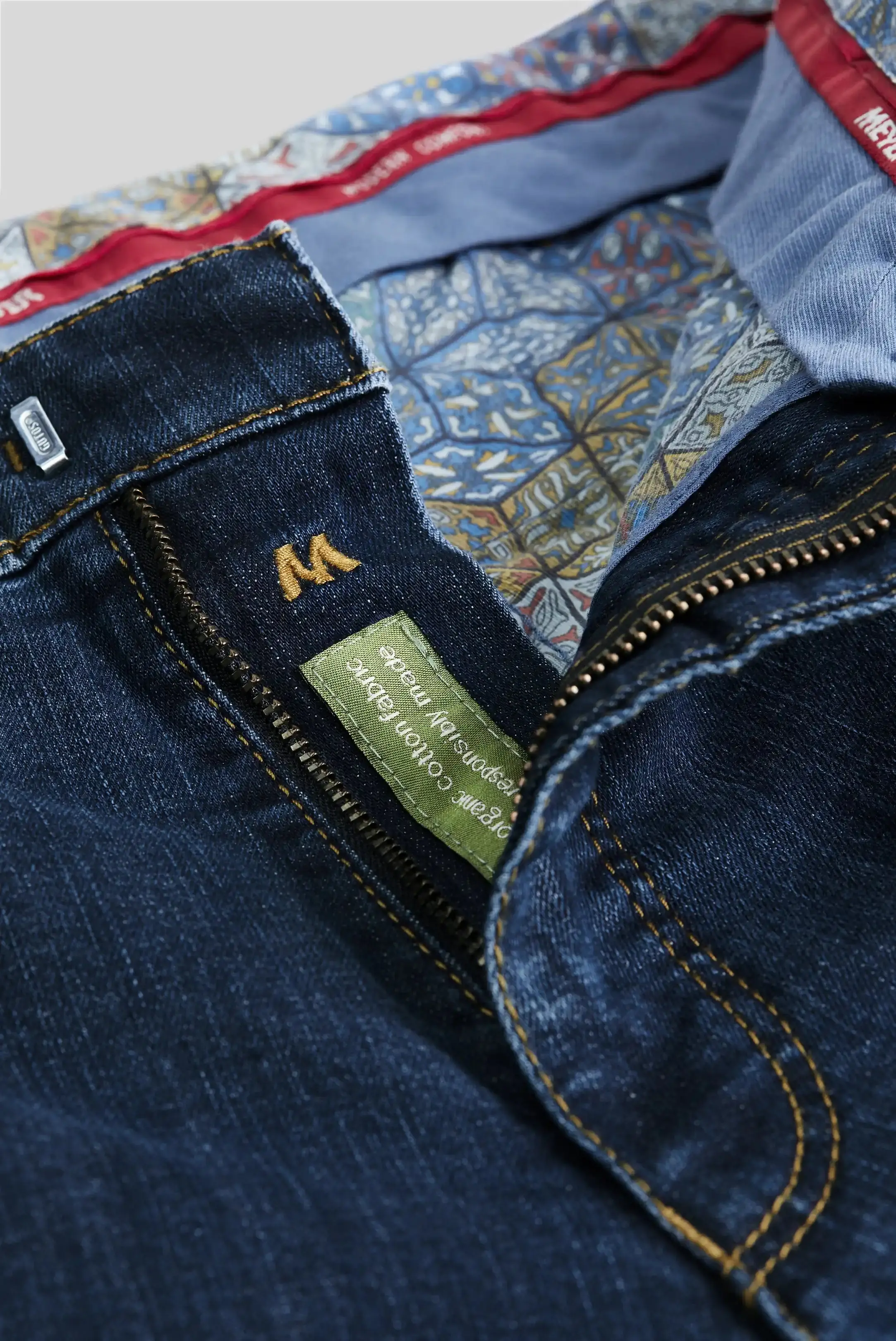 MEYER Roma Denim Trousers - 629 Stretch Core Spun - Blue - Image 6