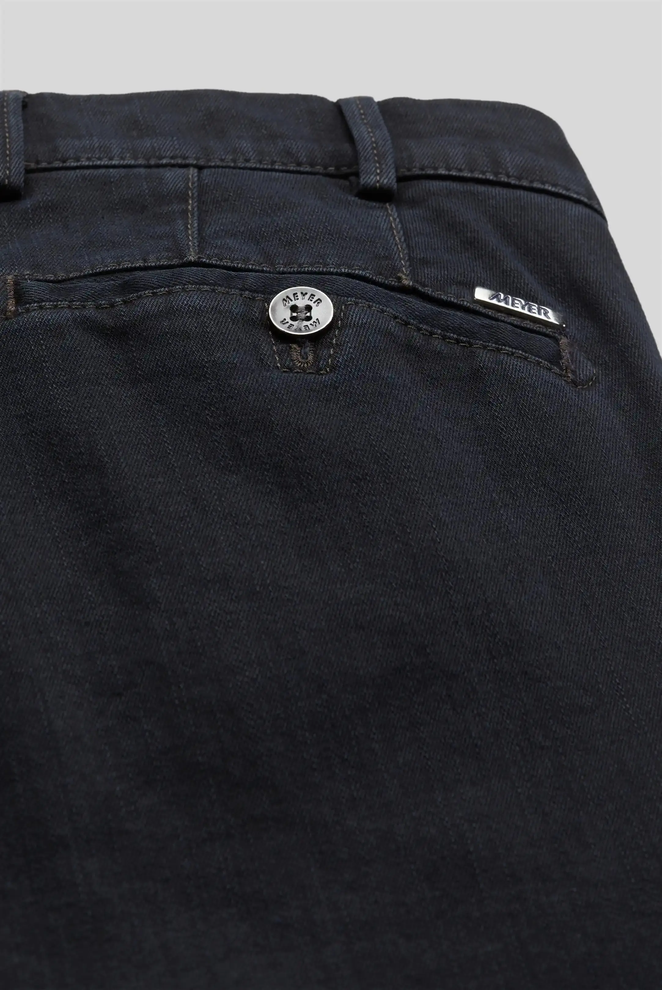 MEYER Roma Denim Trousers - 629 Stretch Core Spun - Navy - Image 3