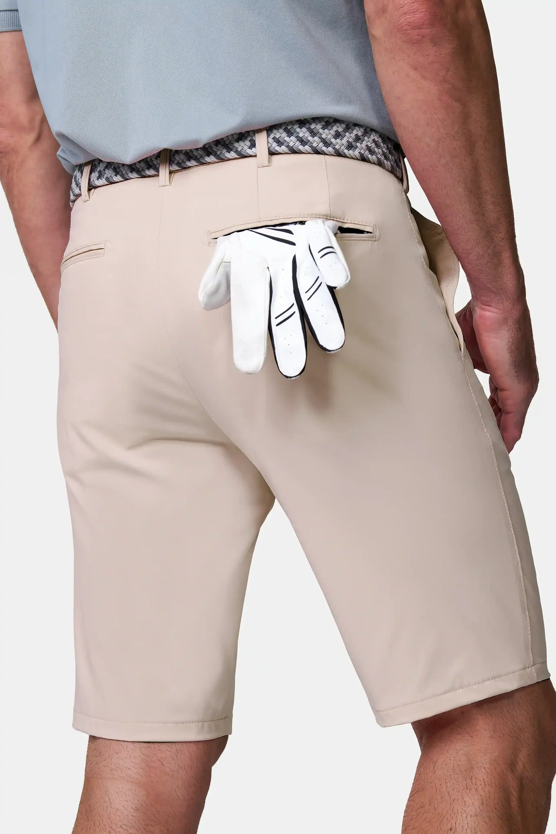 MEYER Golf Shorts - St. Andrews 8070 High Performance Stretch - Beige - Image 2