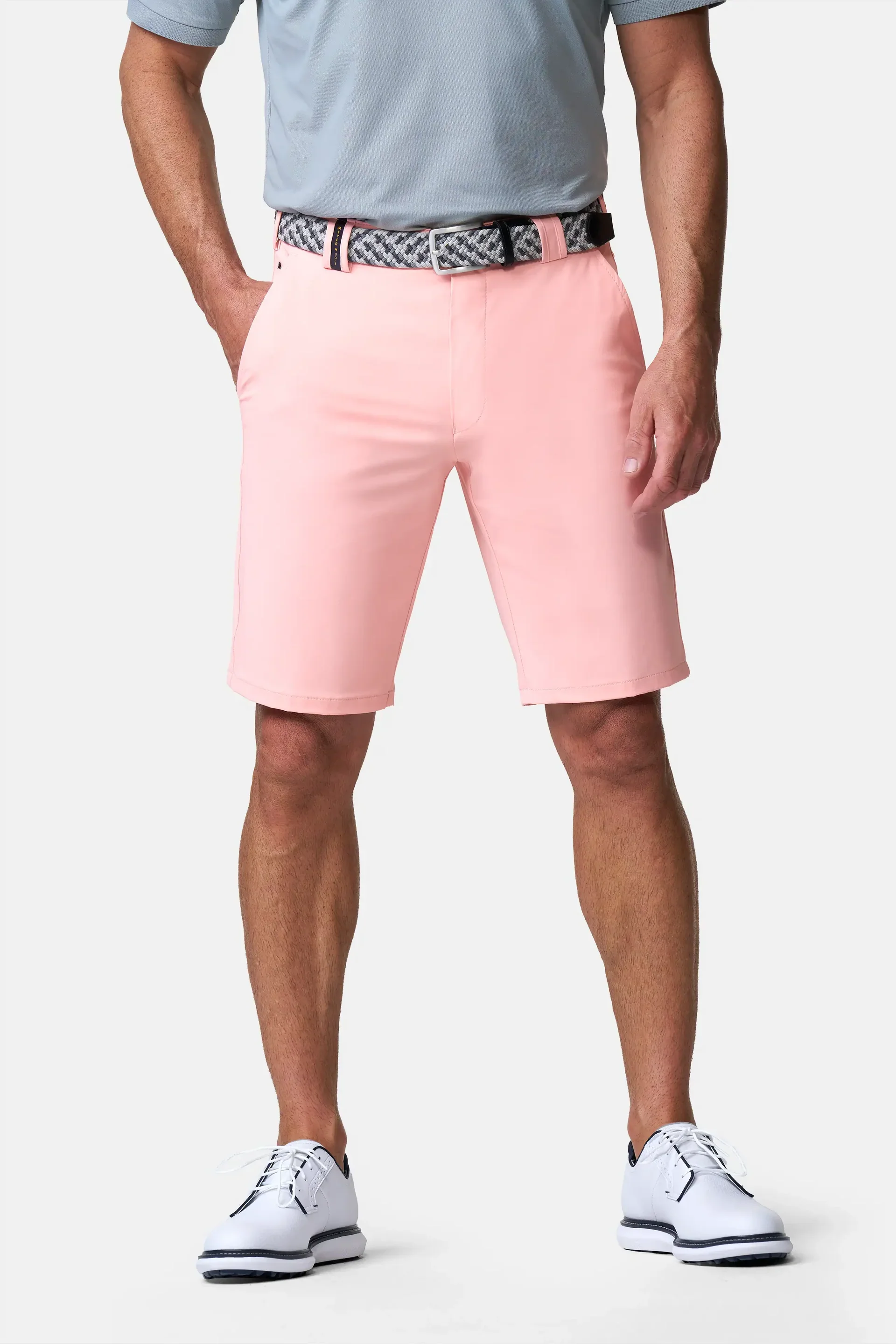 MEYER Golf Shorts - St. Andrews 8070 High Performance Stretch - Rosewood