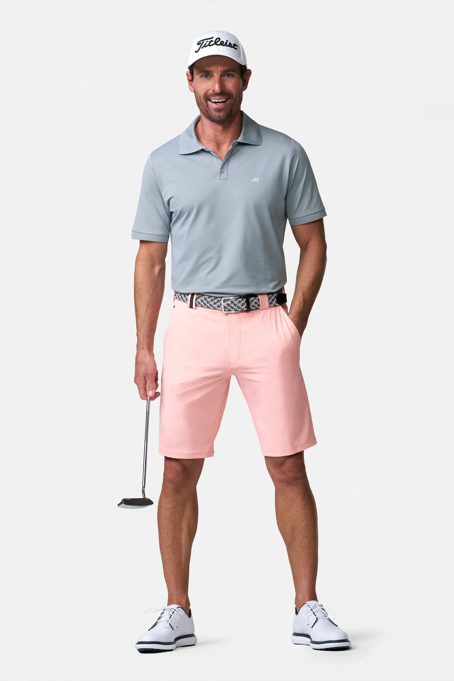 MEYER Golf Shorts - St. Andrews 8070 High Performance Stretch - Rosewood - Image 4