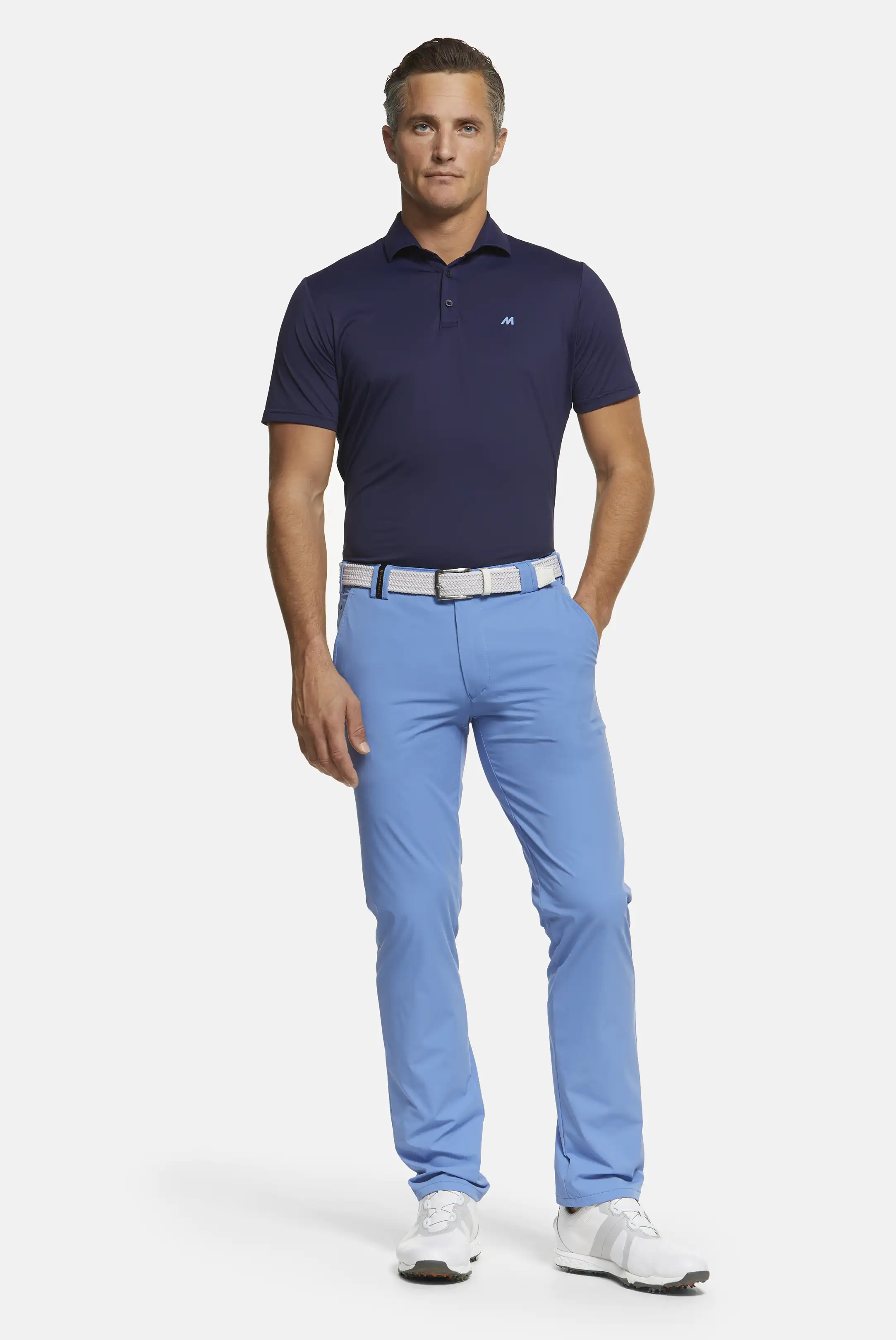 MEYER Golf Trousers - Augusta 8070 High Performance Stretch - Light Blue - Image 4