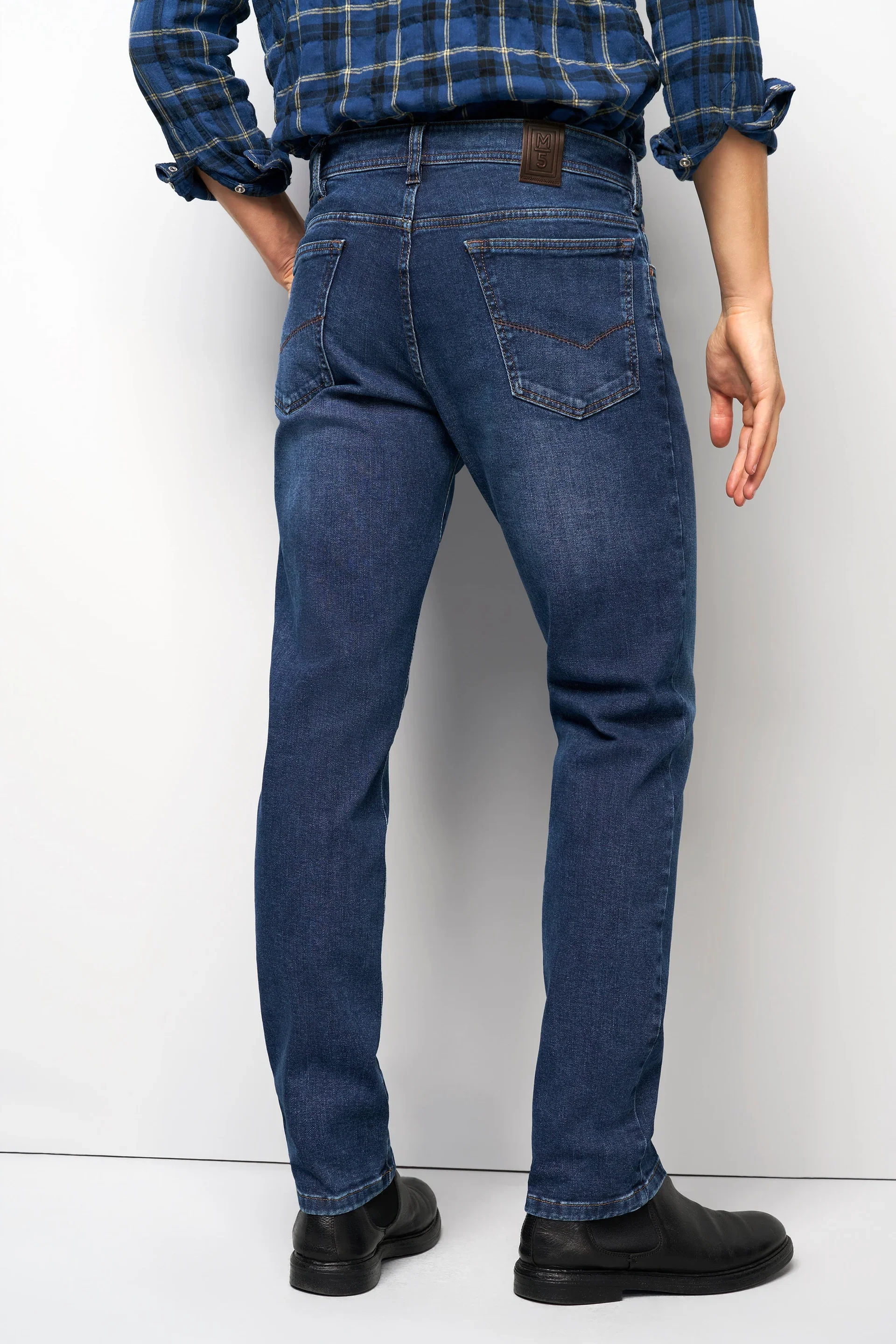 MEYER M5 Jeans – 6267 Modern Fit – Hand-Finished Organic Denim – Stone Blue - Image 3