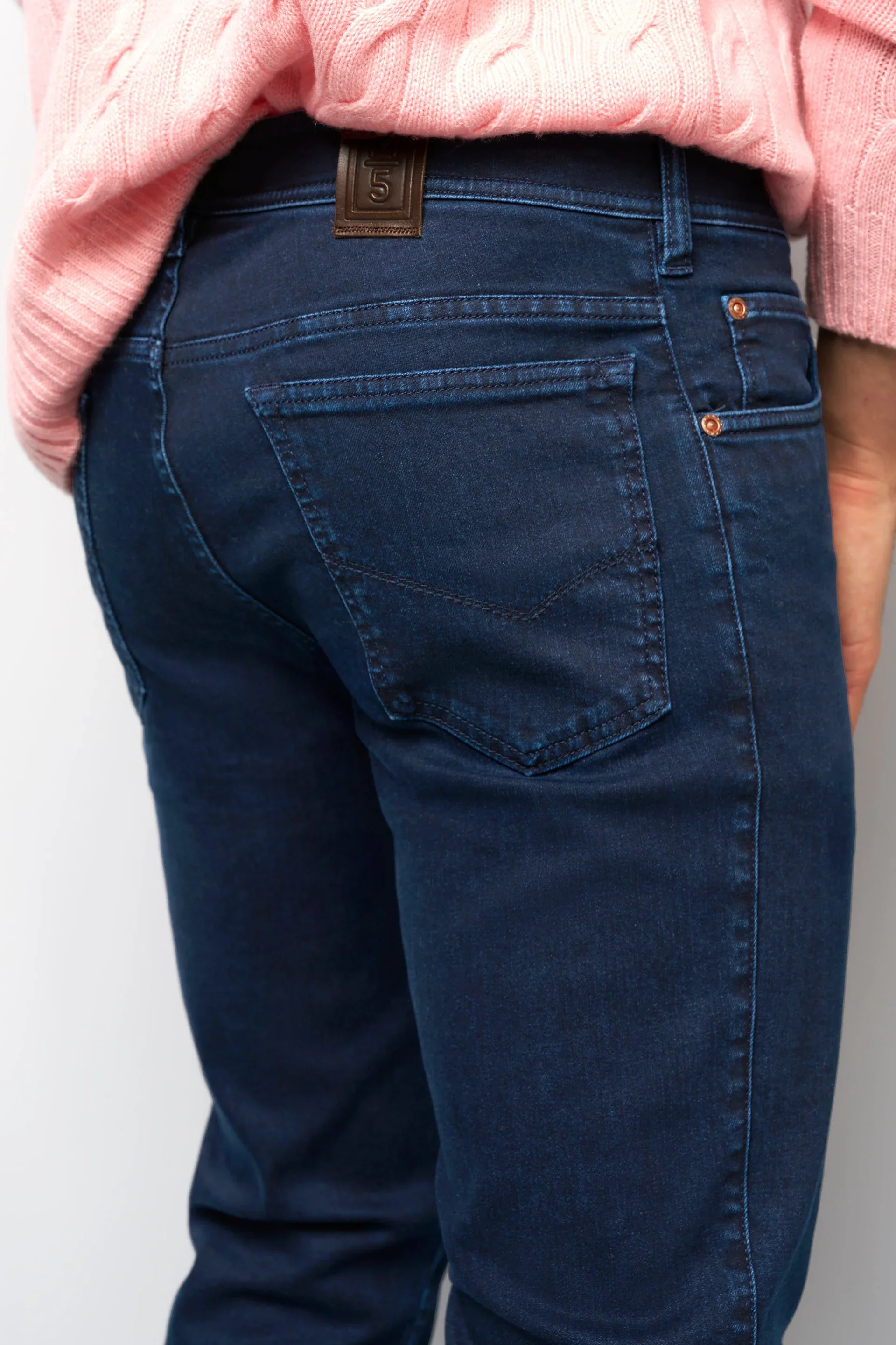 MEYER M5 Jeans – 6272 Modern Fit – Cotton & Tencel™ Super Stretch Denim – Dark Blue - Image 2