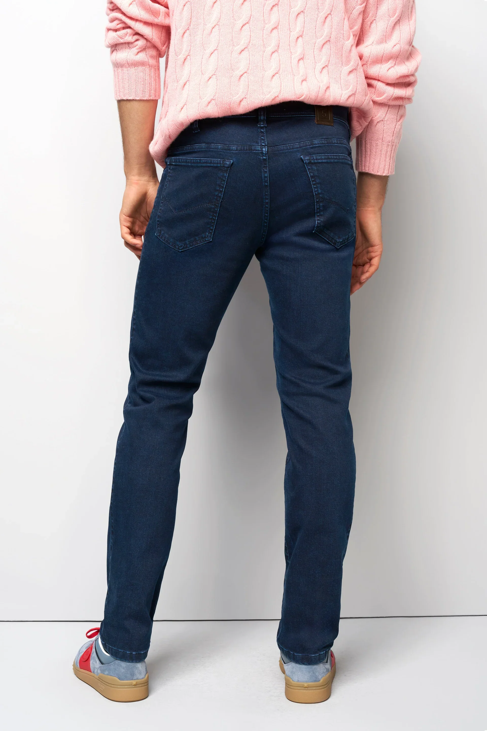 MEYER M5 Jeans – 6272 Modern Fit – Cotton & Tencel™ Super Stretch Denim – Dark Blue - Image 3