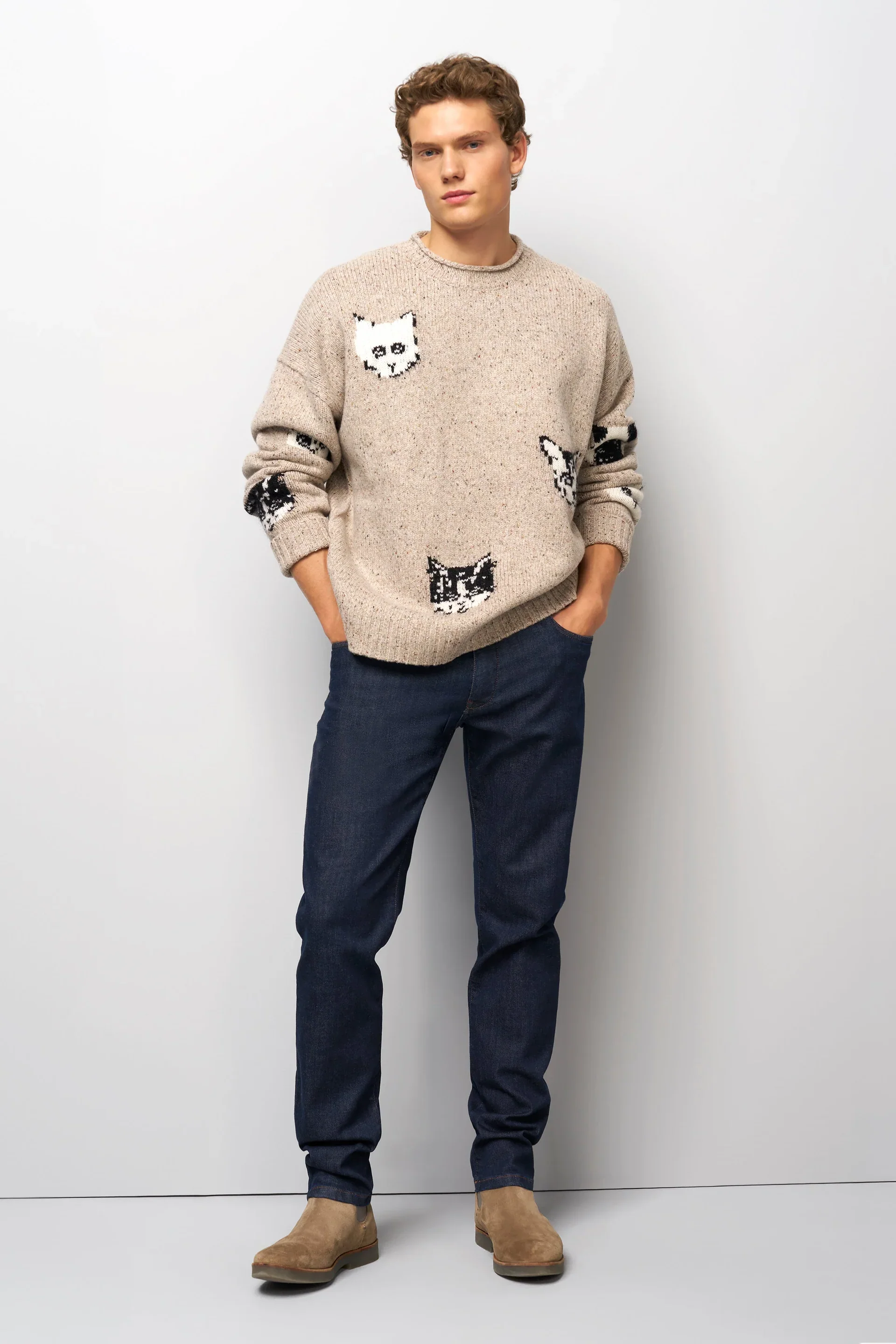 MEYER M5 Jeans – 6291 Modern Fit – Hand-Finished Organic Stretch Denim – Dark Blue Stone - Image 4