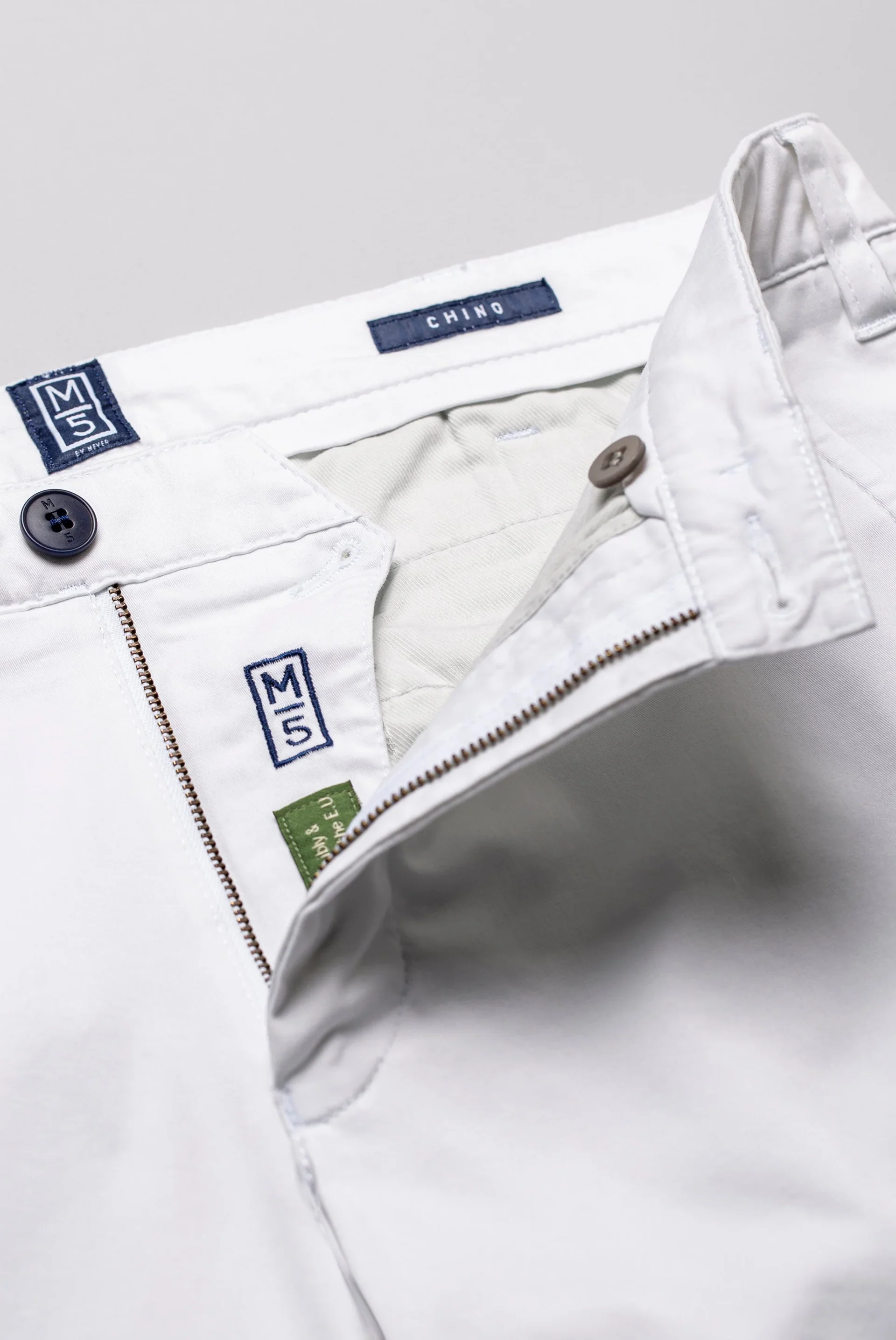 MEYER M5 6001 Organic Cotton Comfort Stretch Chinos - White - Image 6
