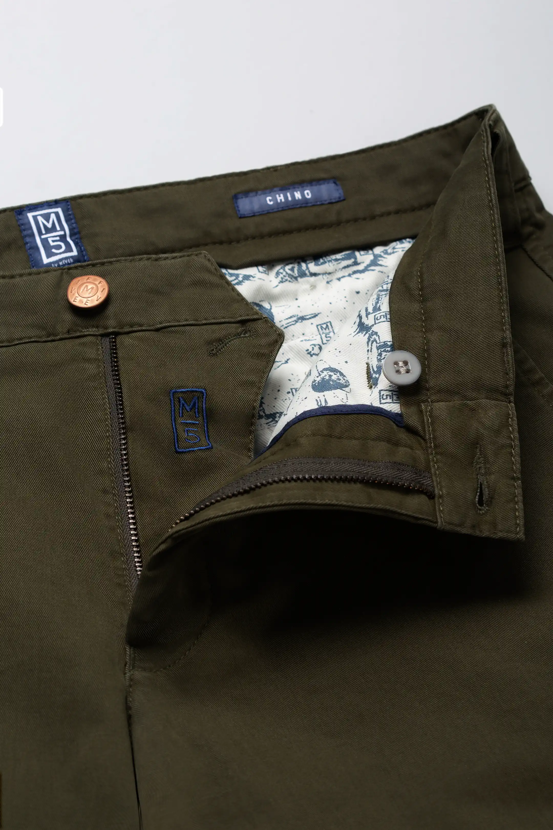 MEYER M5 6001 Organic Cotton Comfort Stretch Chinos - Green - Image 6