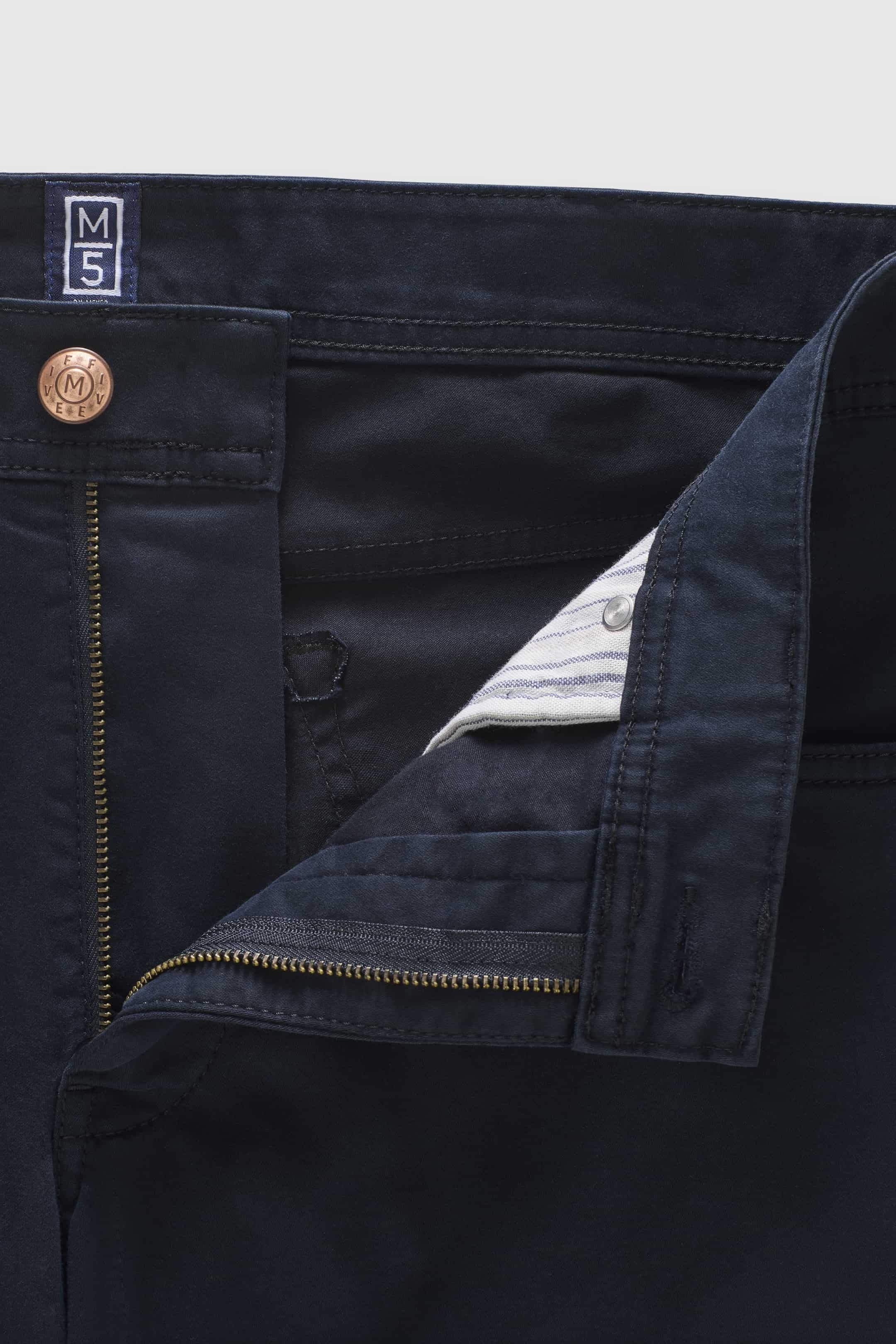 MEYER M5 6106 High Performance Satin Cotton Chinos – Navy - Image 5
