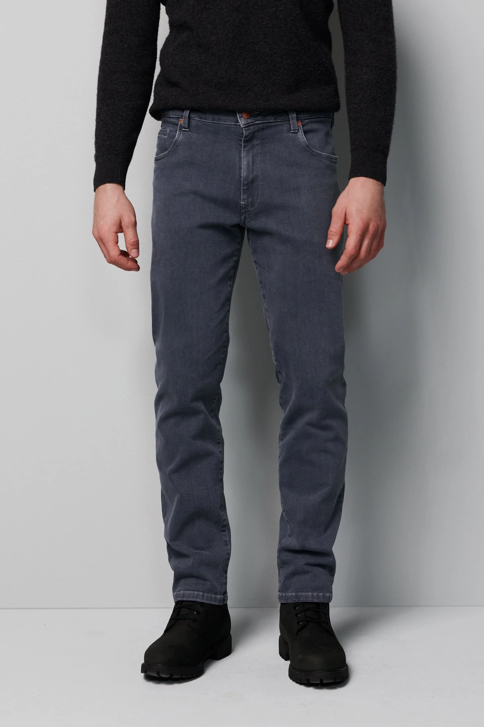 MEYER M5 Jeans – 6256 Regular Fit – Super Stretch Organic Denim – Mid Grey