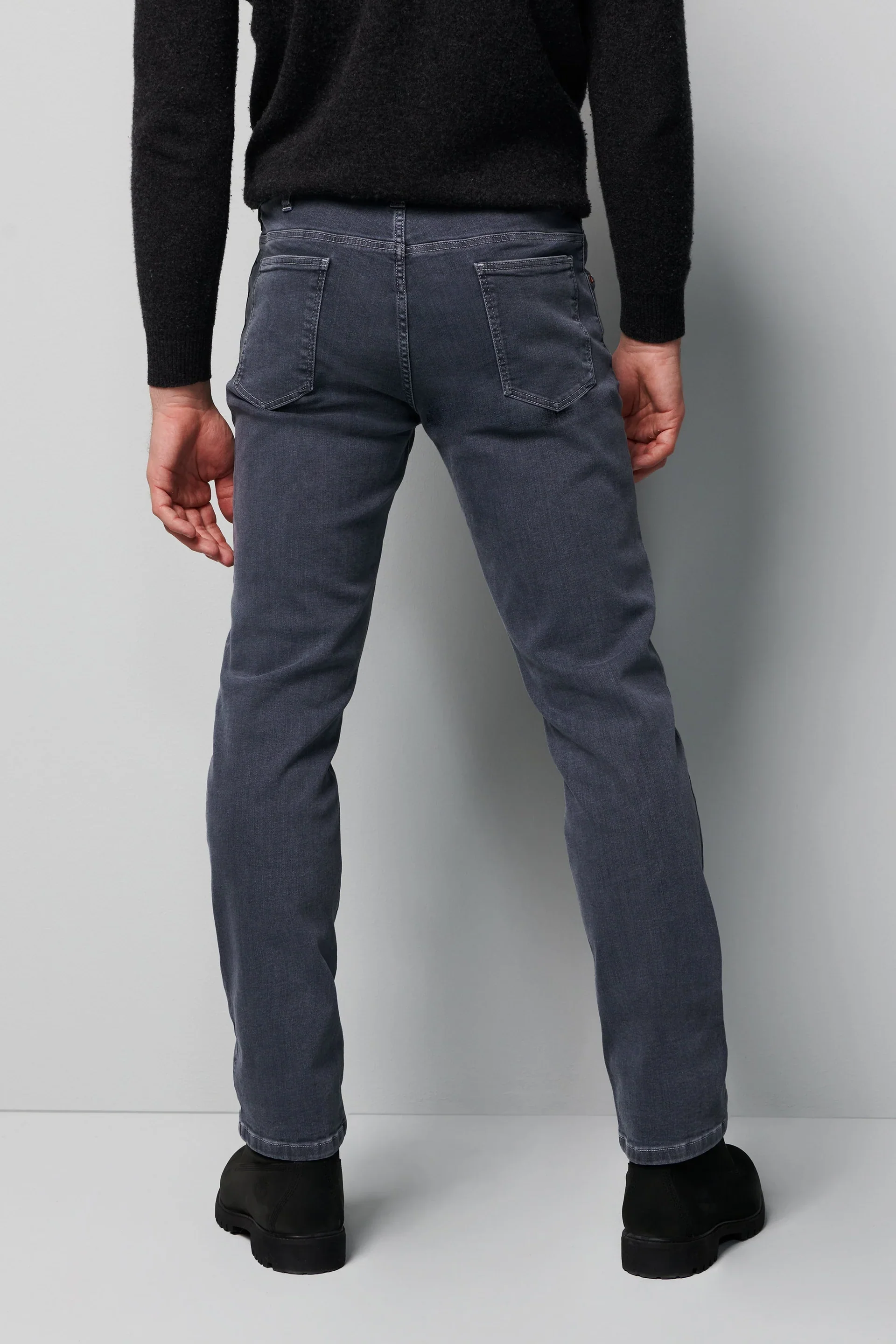 MEYER M5 Jeans – 6256 Regular Fit – Super Stretch Organic Denim – Mid Grey - Image 3