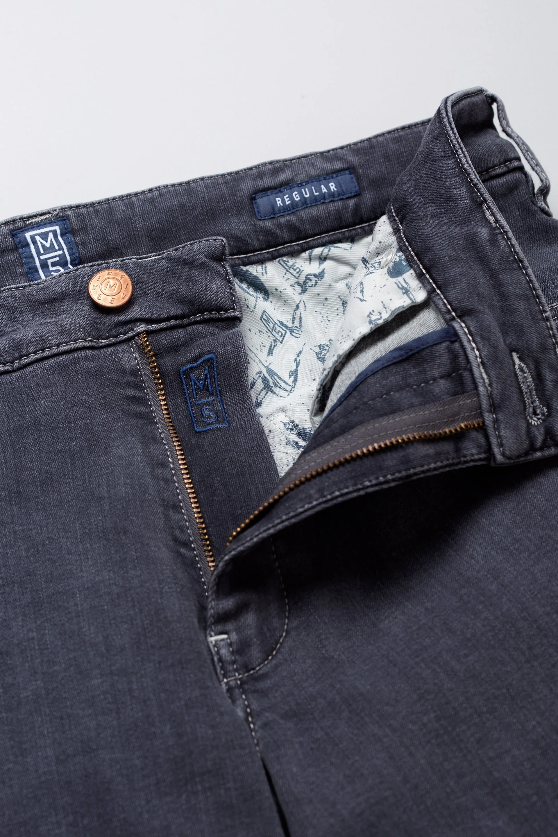 MEYER M5 Jeans – 6256 Regular Fit – Super Stretch Organic Denim – Mid Grey - Image 6